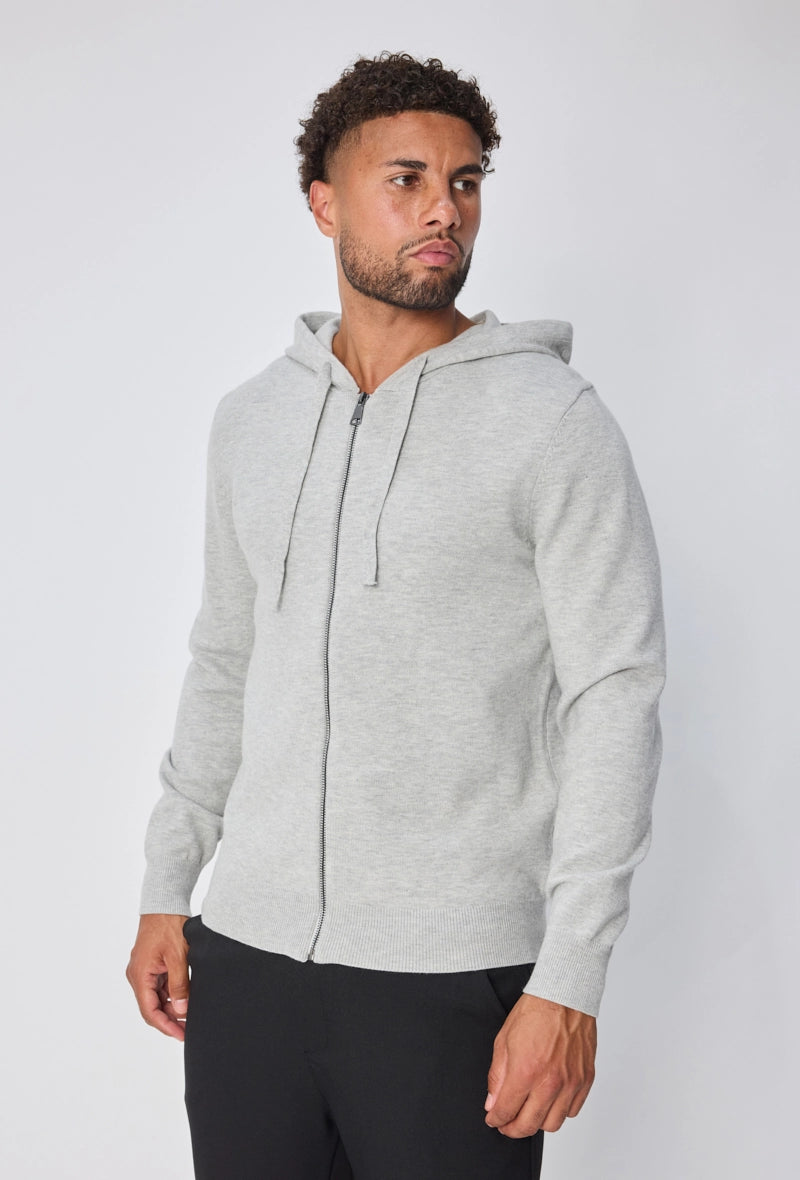 Pull uni à capuche