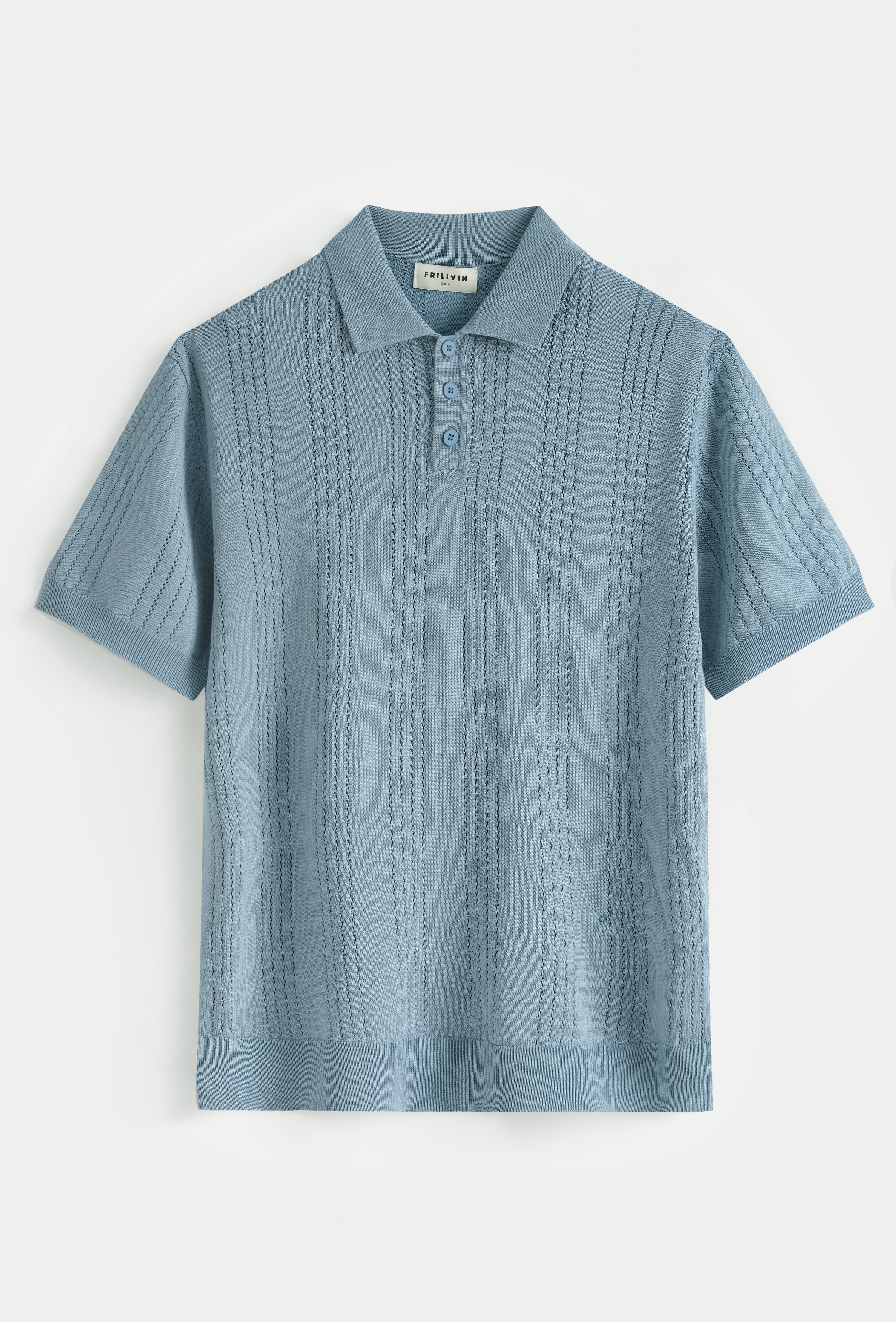 Polo tricoté rayures verticales