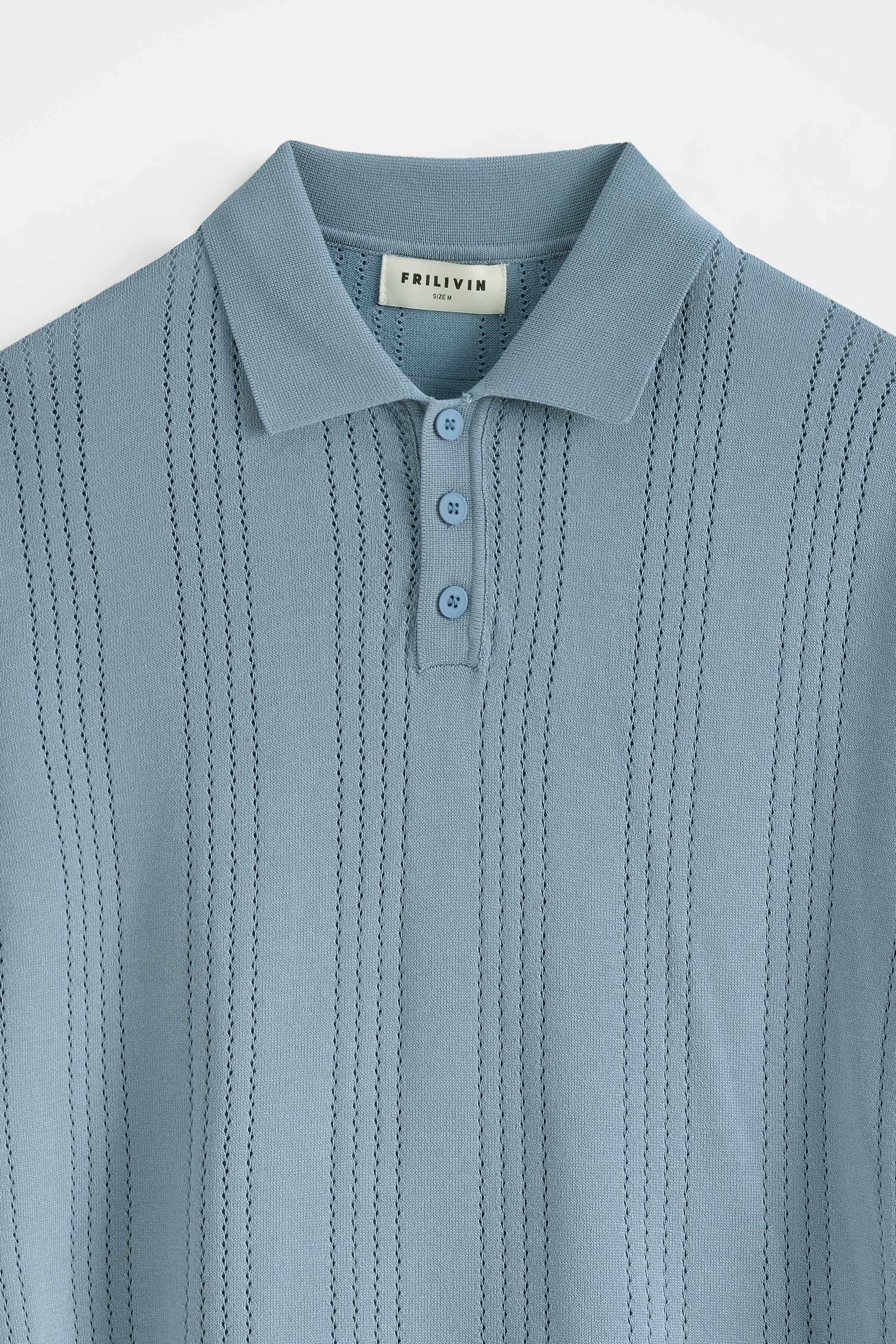 Polo tricoté rayures verticales
