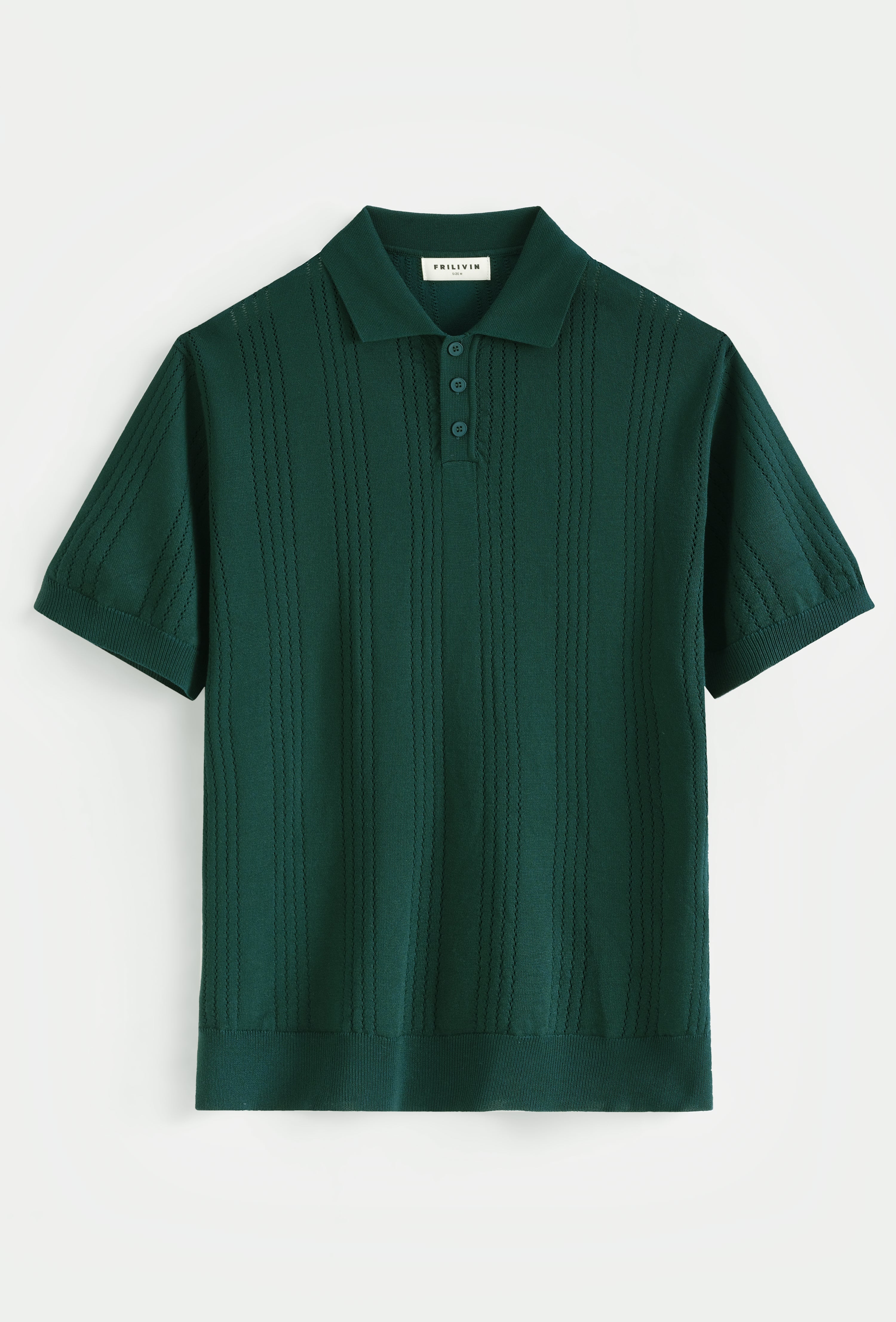 Polo tricoté rayures verticales
