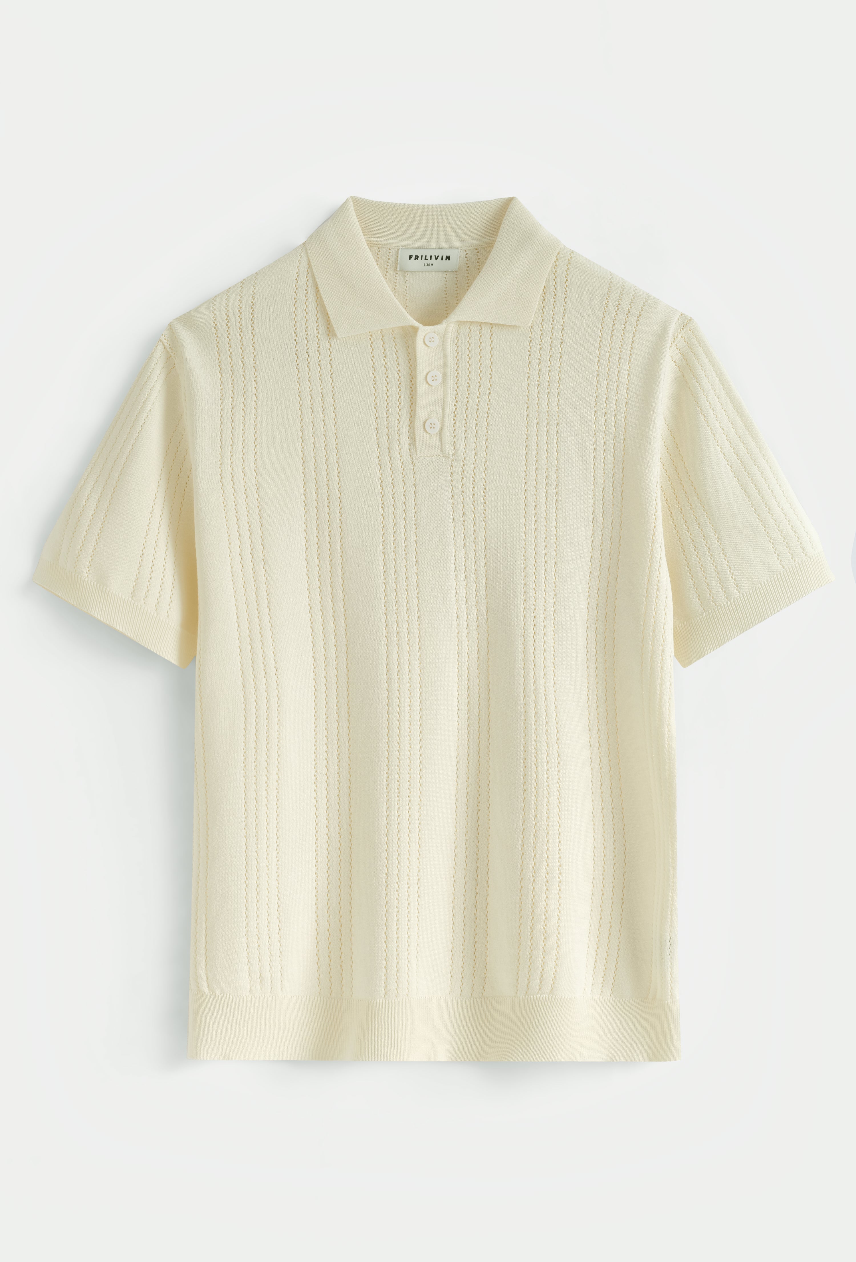 Polo tricoté rayures verticales