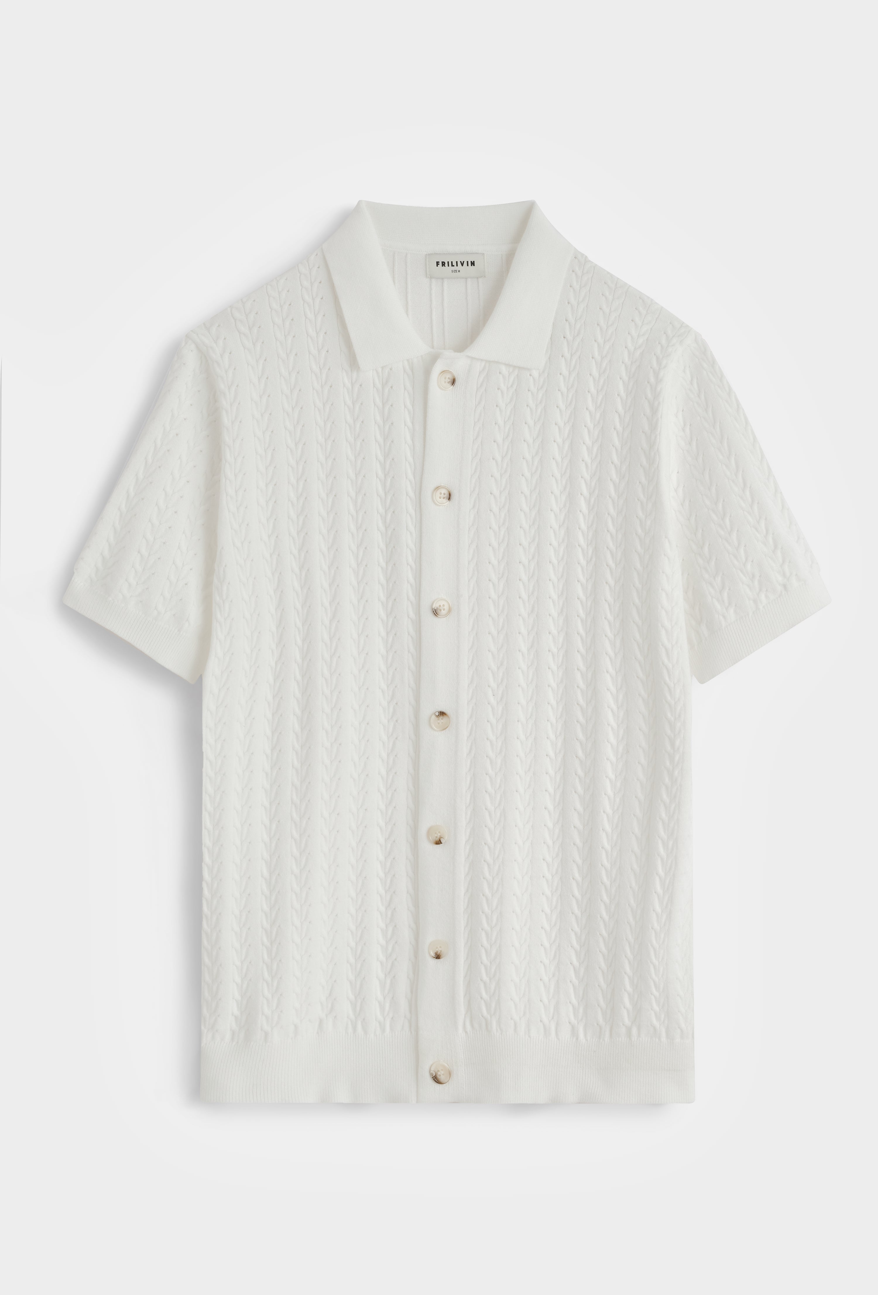 Polo tricoté tressé casual