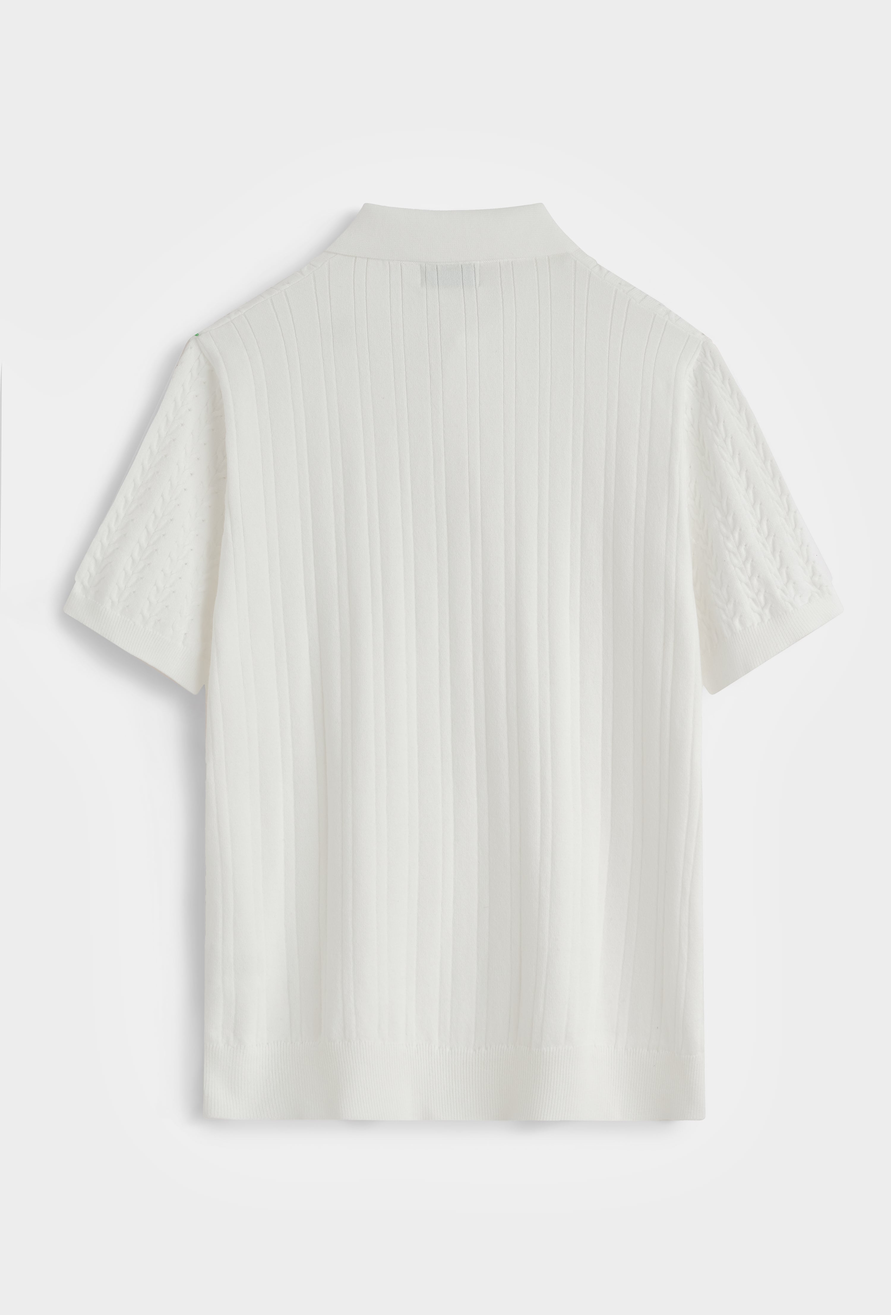 Polo tricoté tressé casual