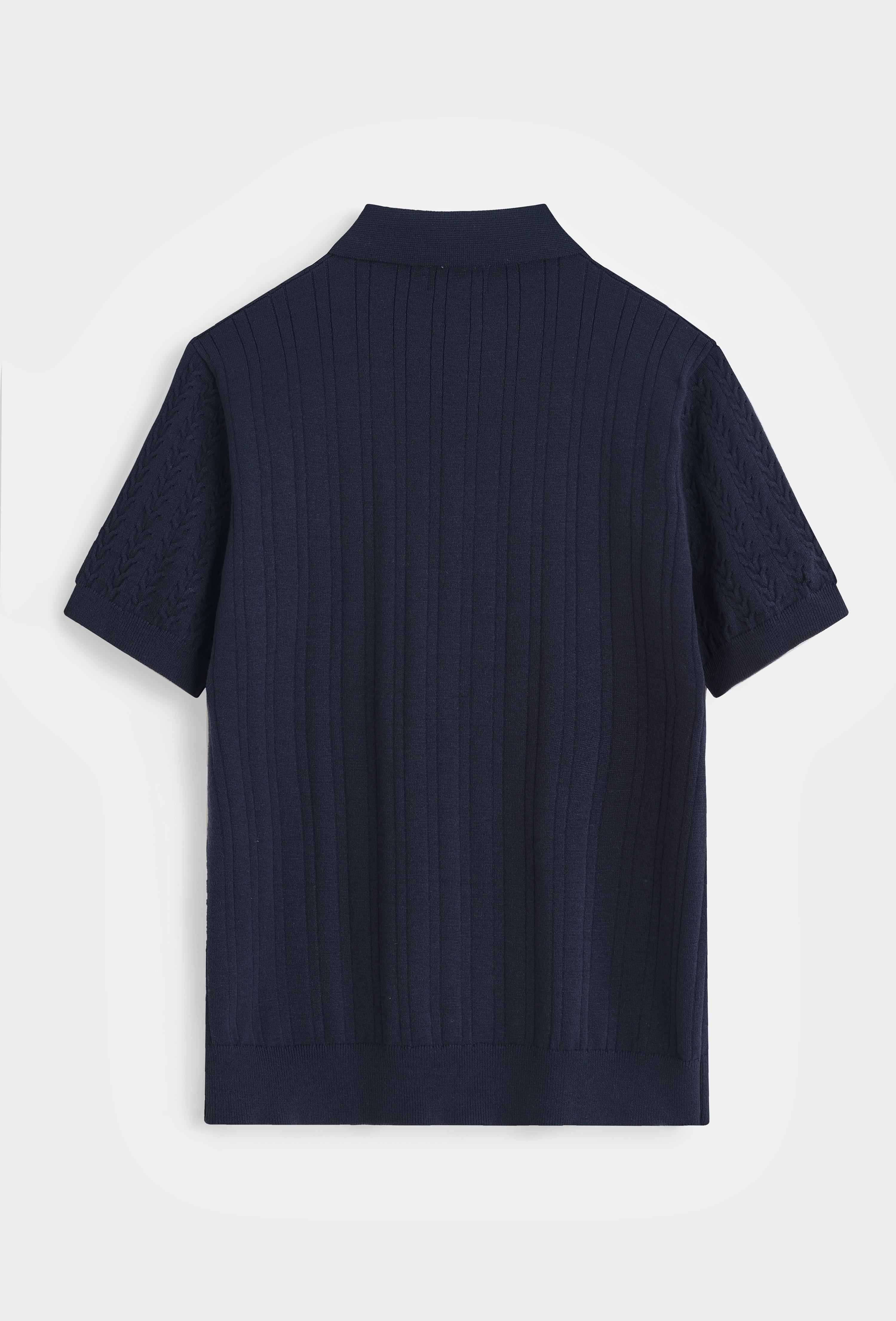 Polo tricoté tressé casual