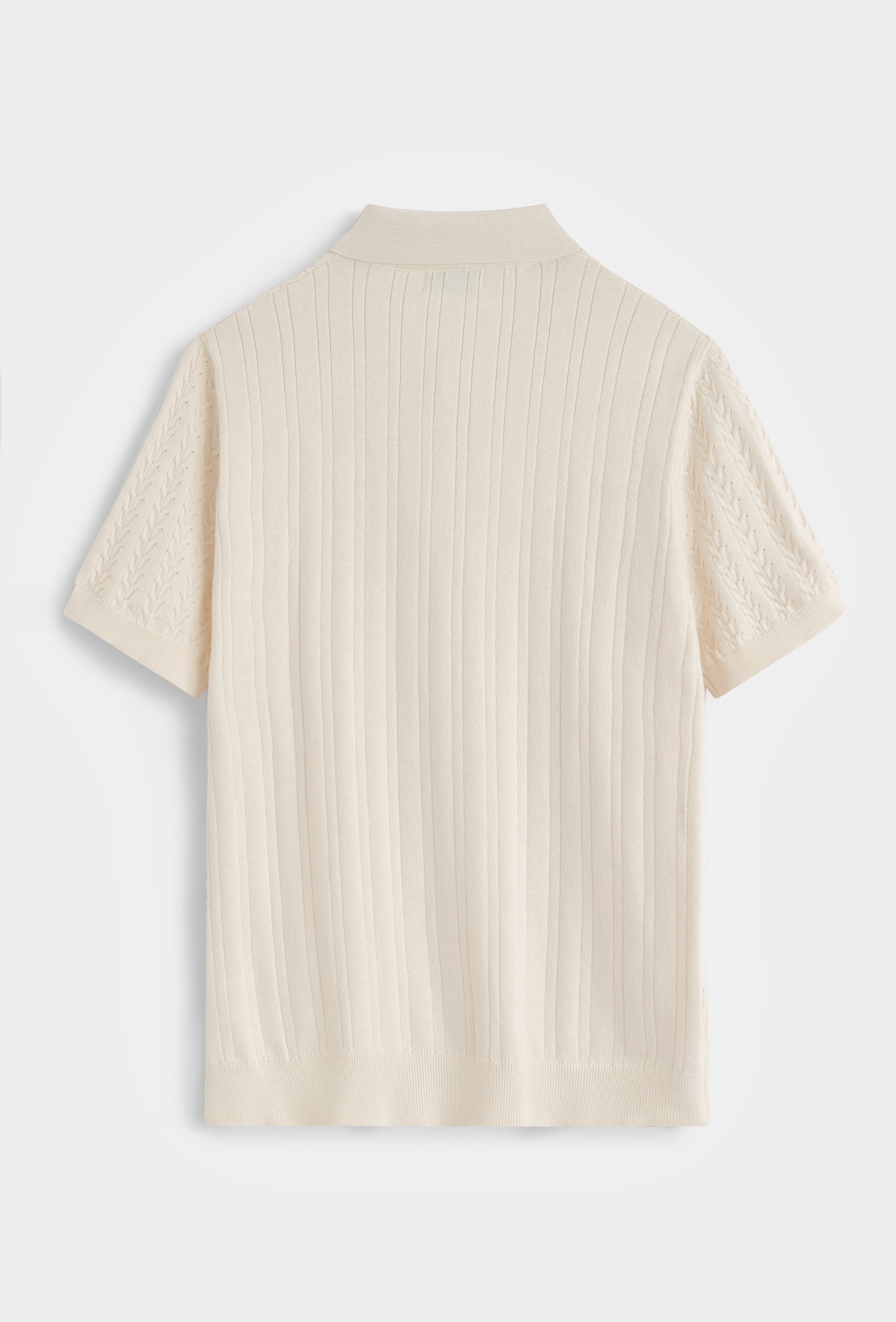 Polo tricoté tressé casual