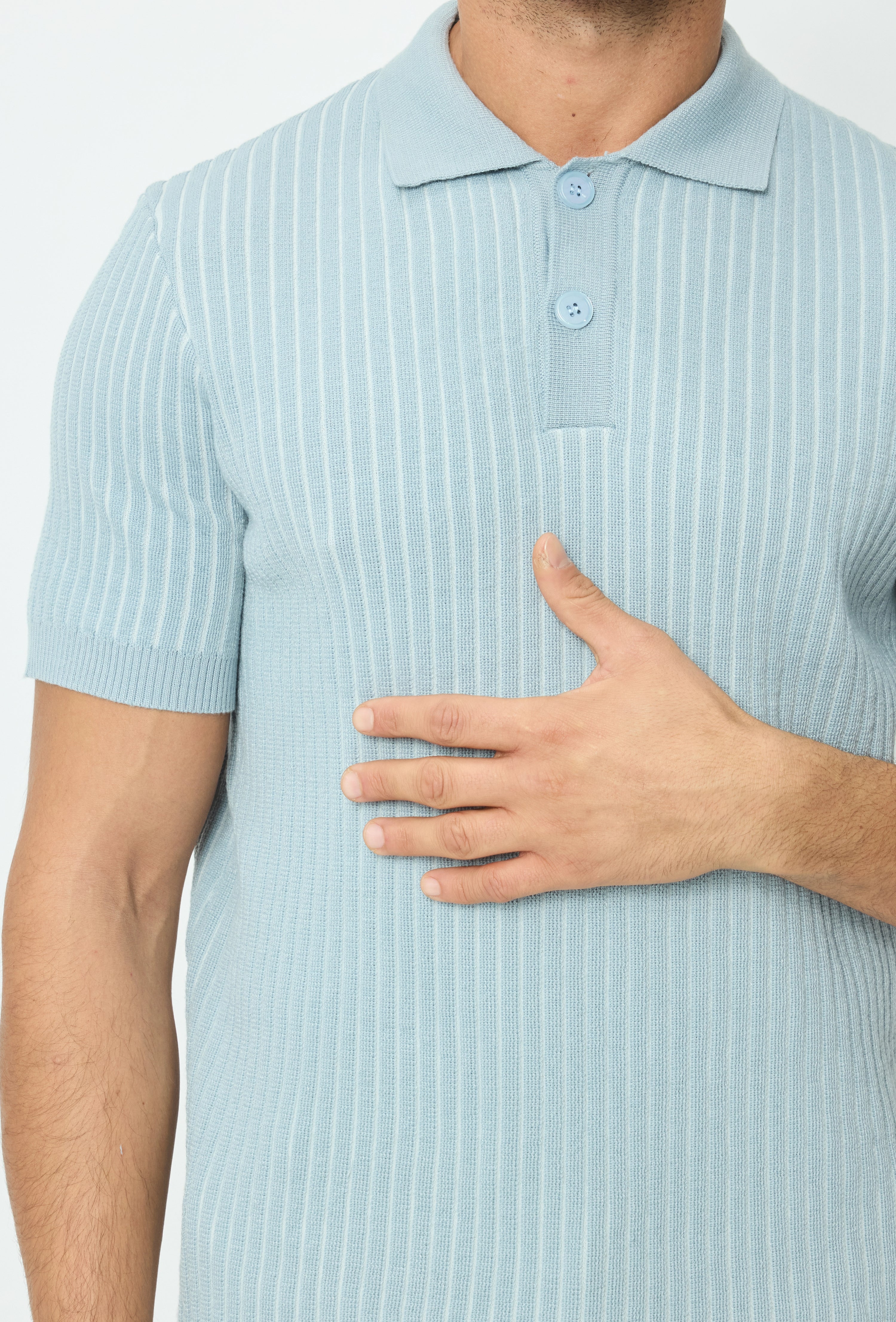 Polo en maille à manches courtes
