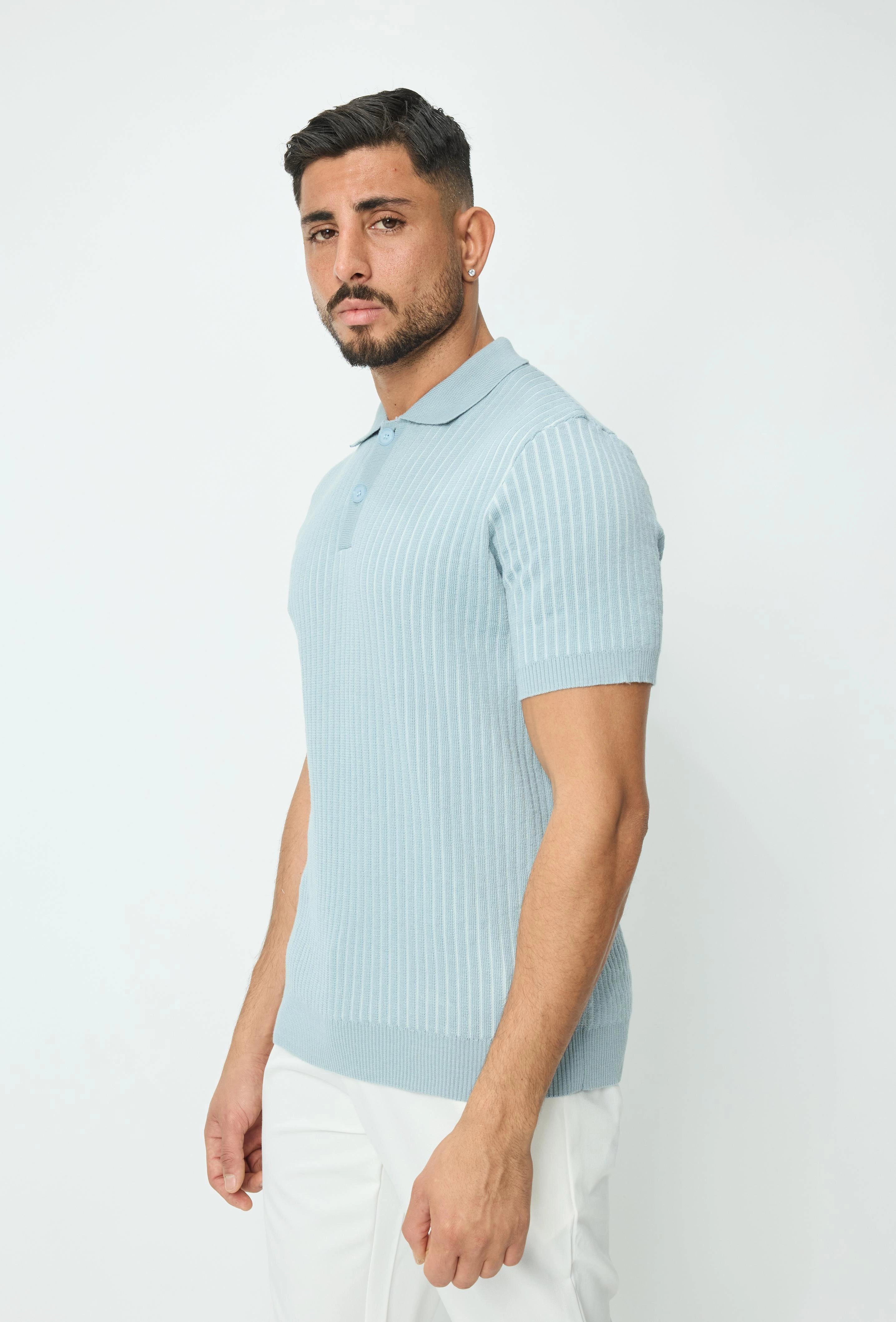 Polo en maille à manches courtes