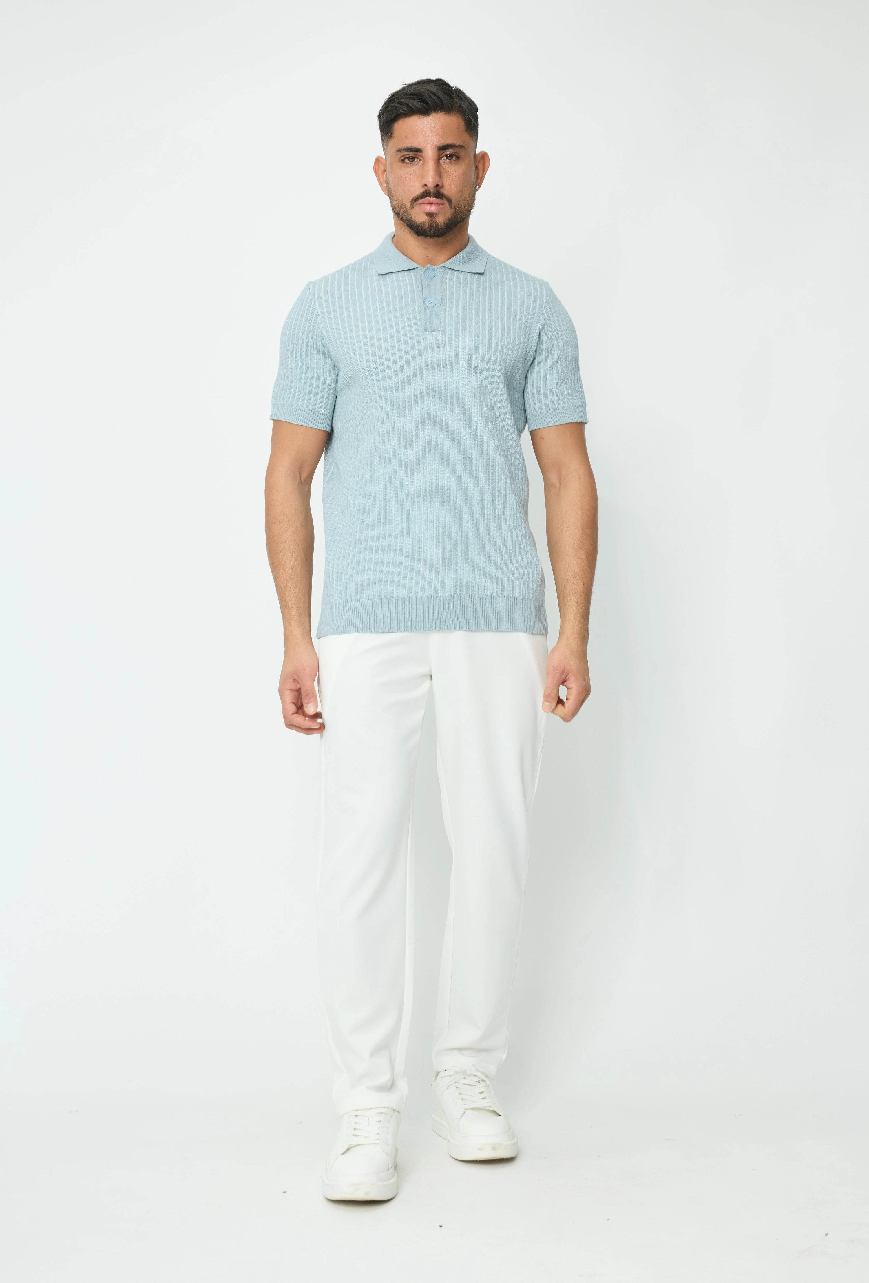Polo en maille à manches courtes