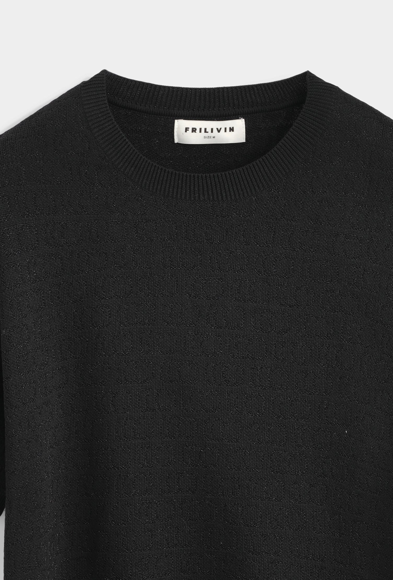 T-shirt en maille à manches courtes avec motif texturé intégré