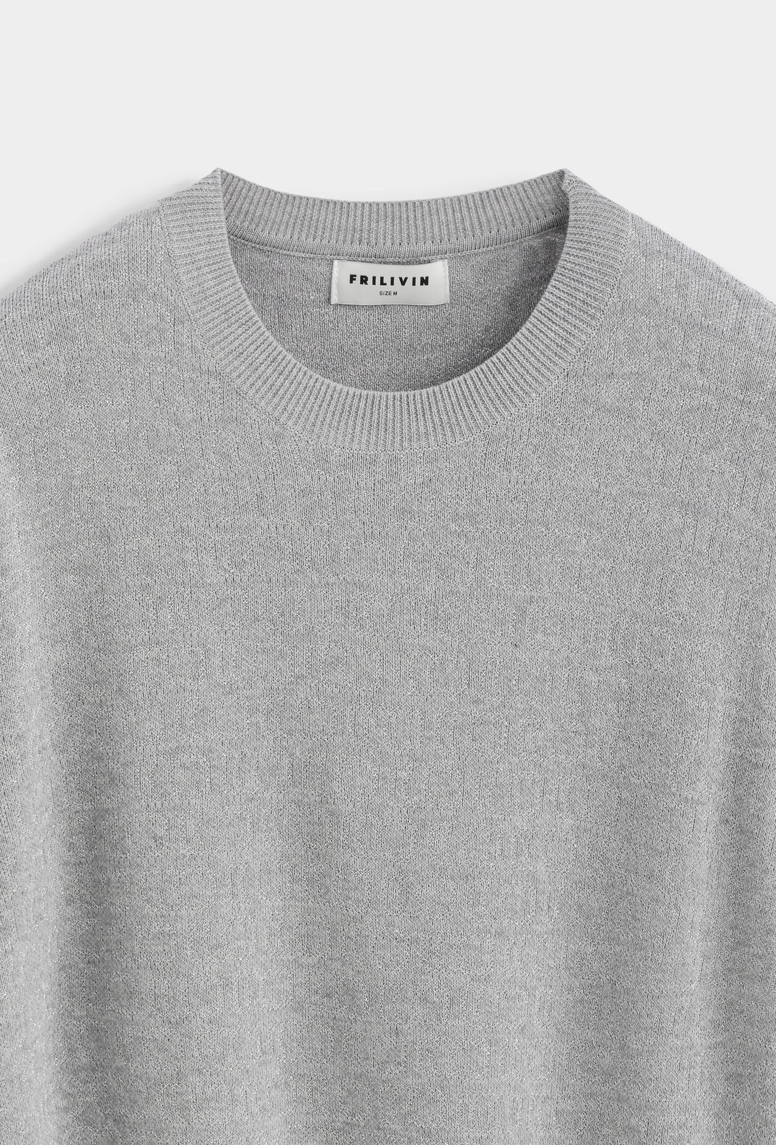 T-shirt en maille à manches courtes avec motif texturé intégré