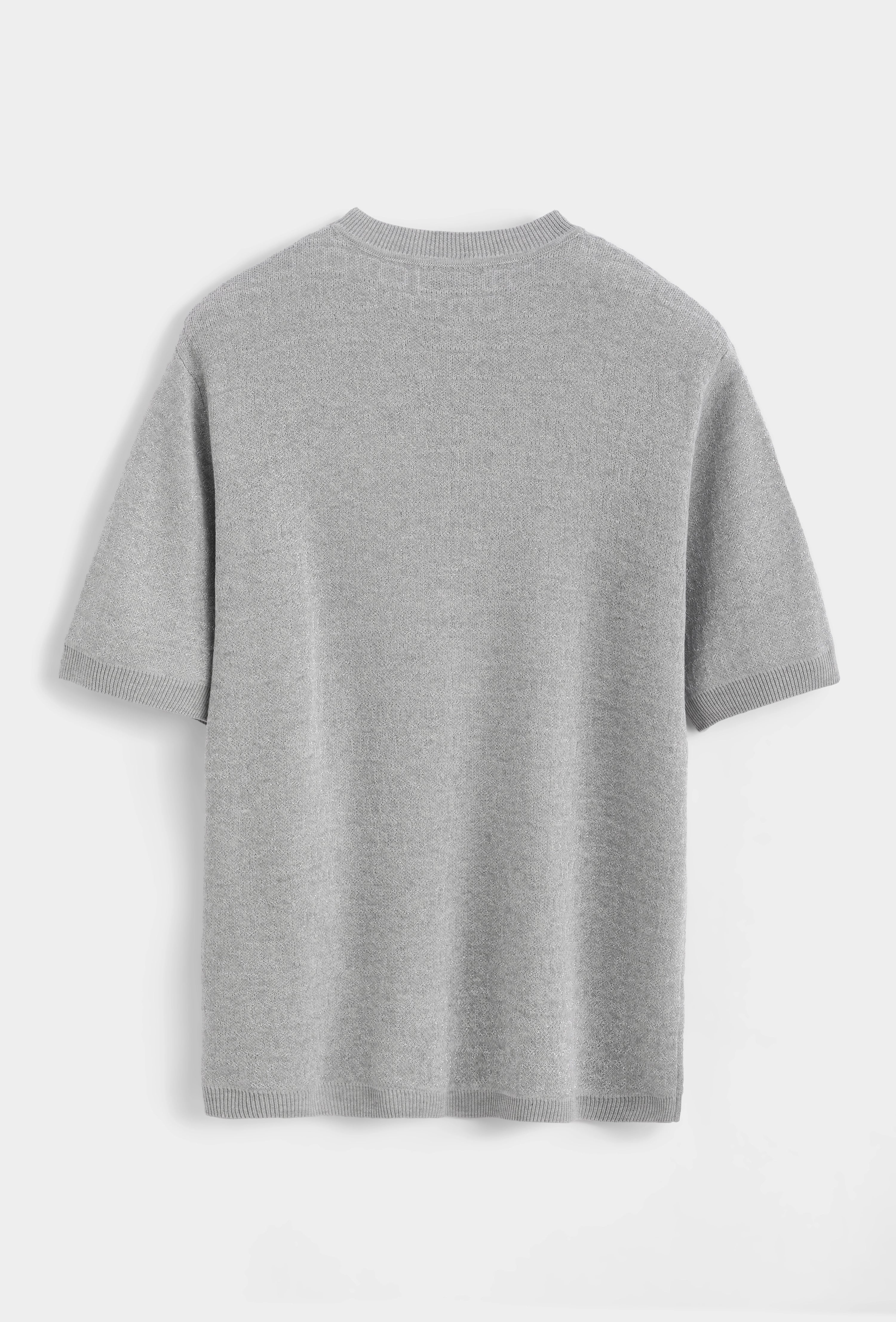T-shirt en maille à manches courtes avec motif texturé intégré