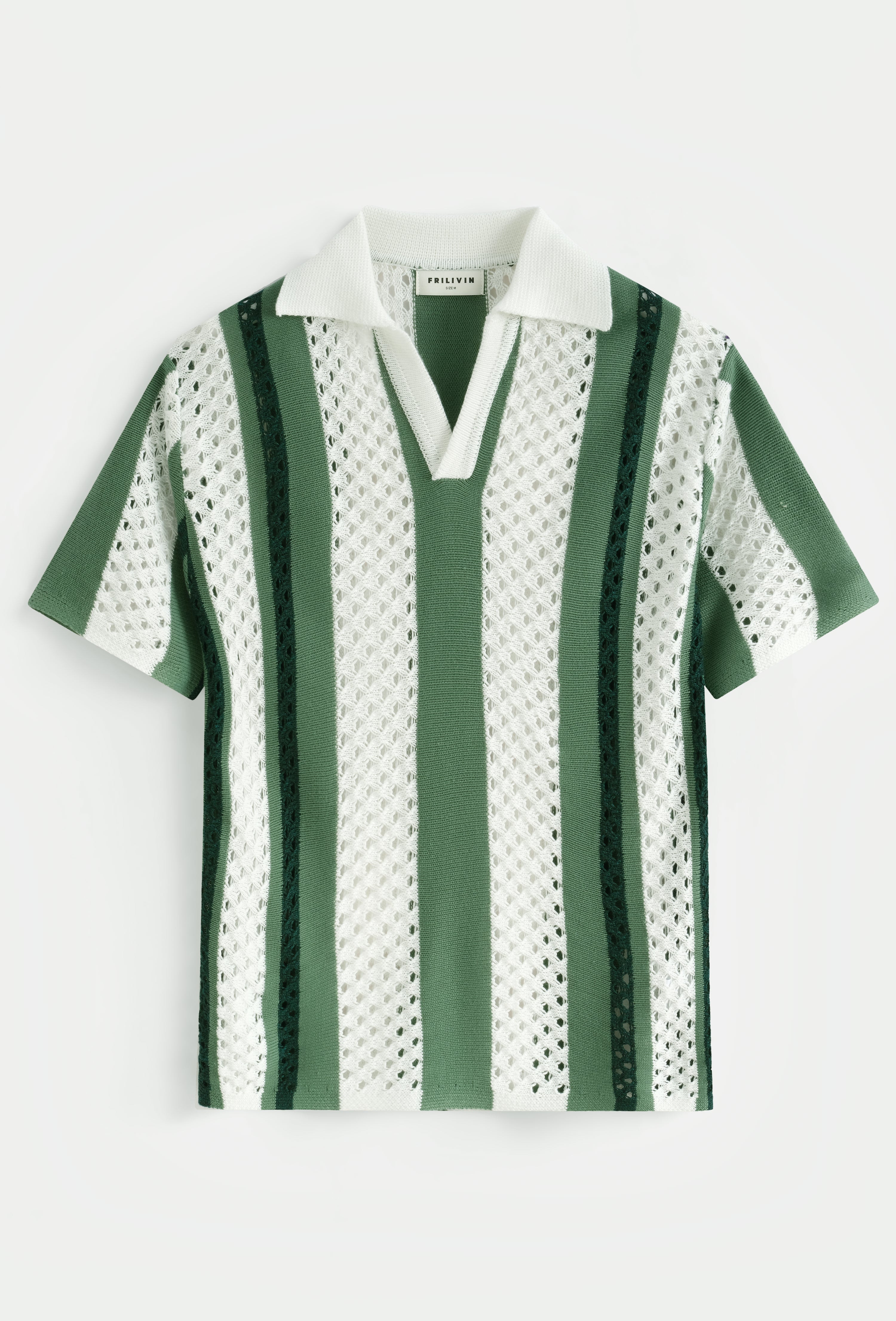 Polo tricot rayures verticales