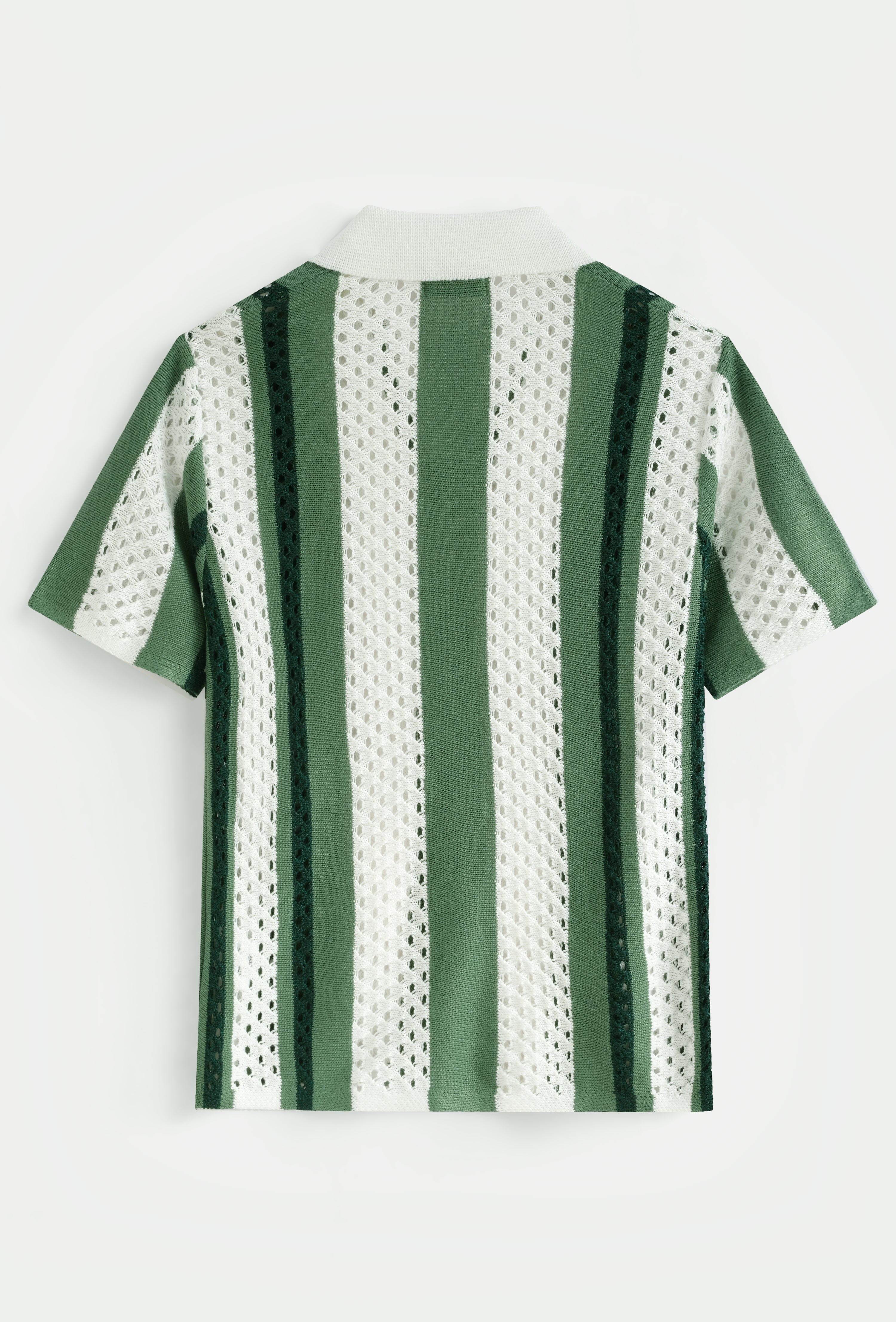 Polo tricot rayures verticales
