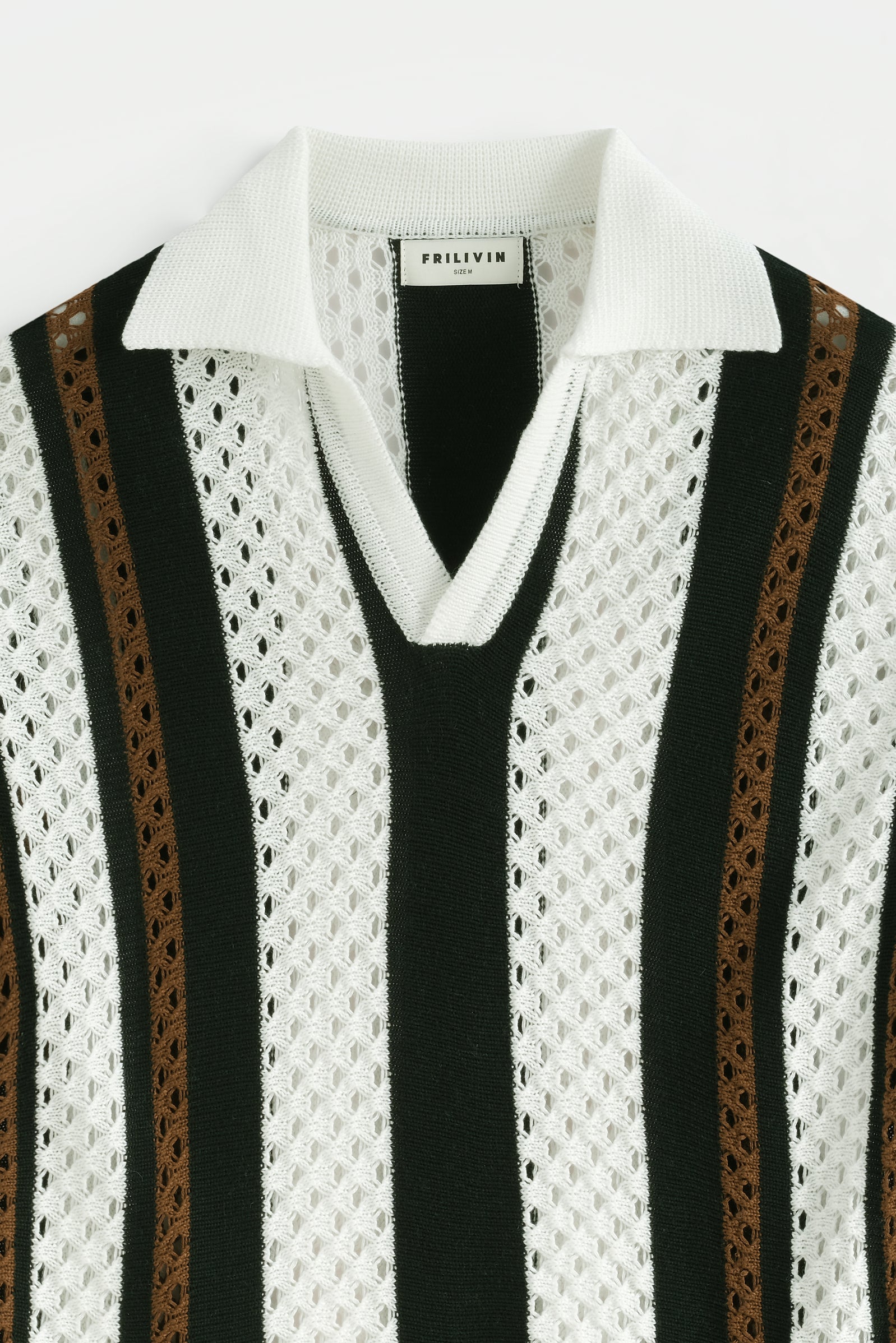 Polo tricot rayures verticales