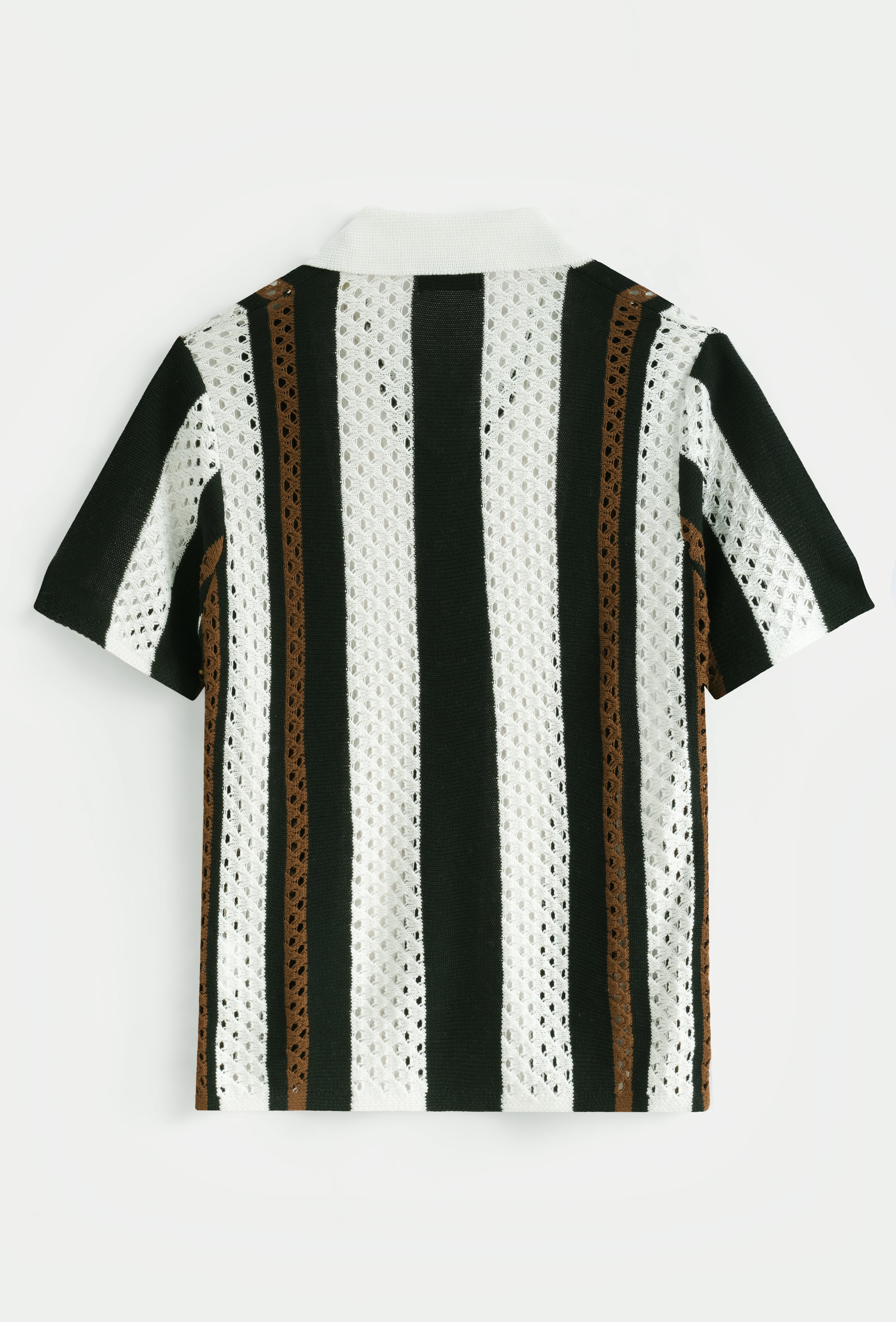 Polo tricot rayures verticales