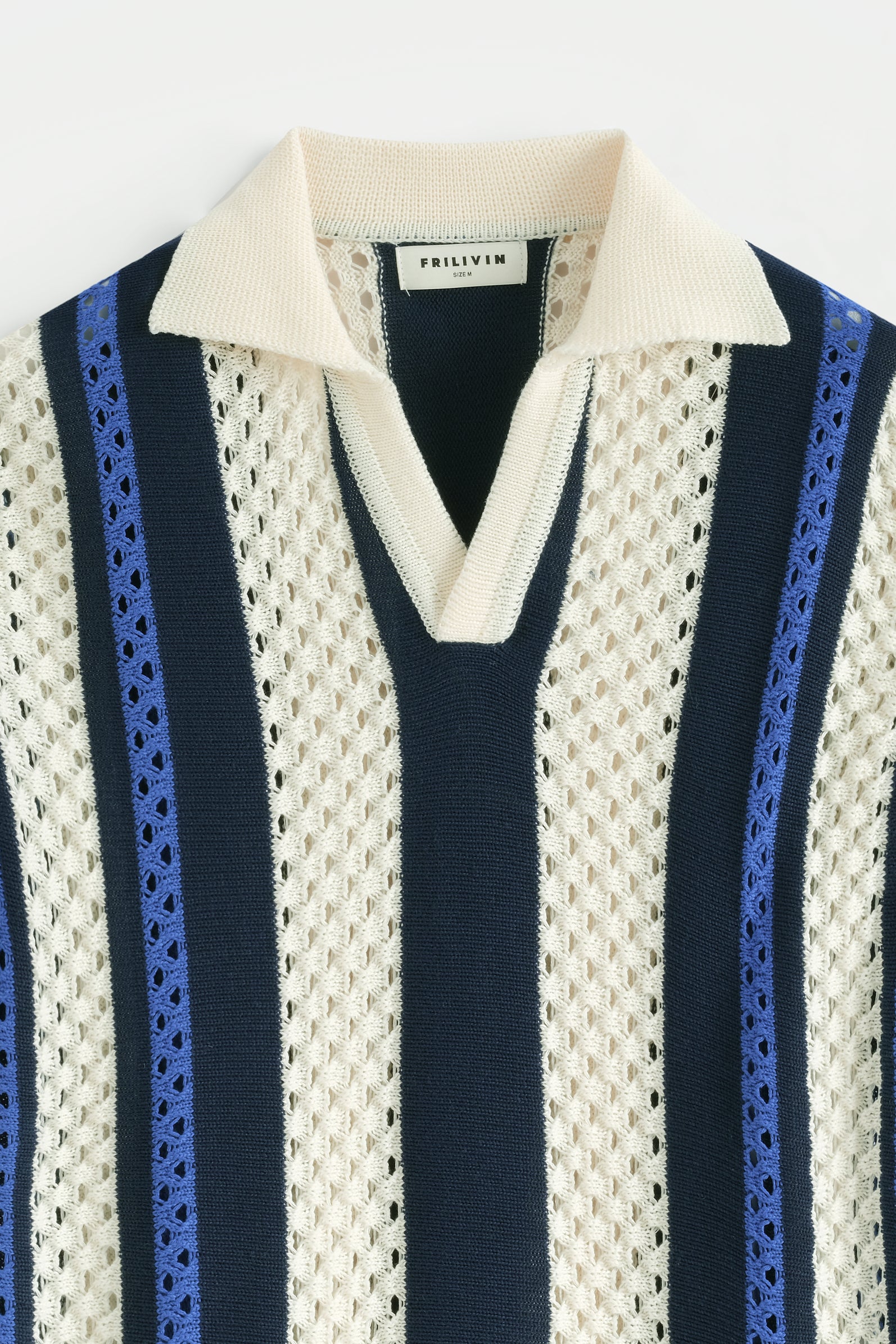 Polo tricot rayures verticales