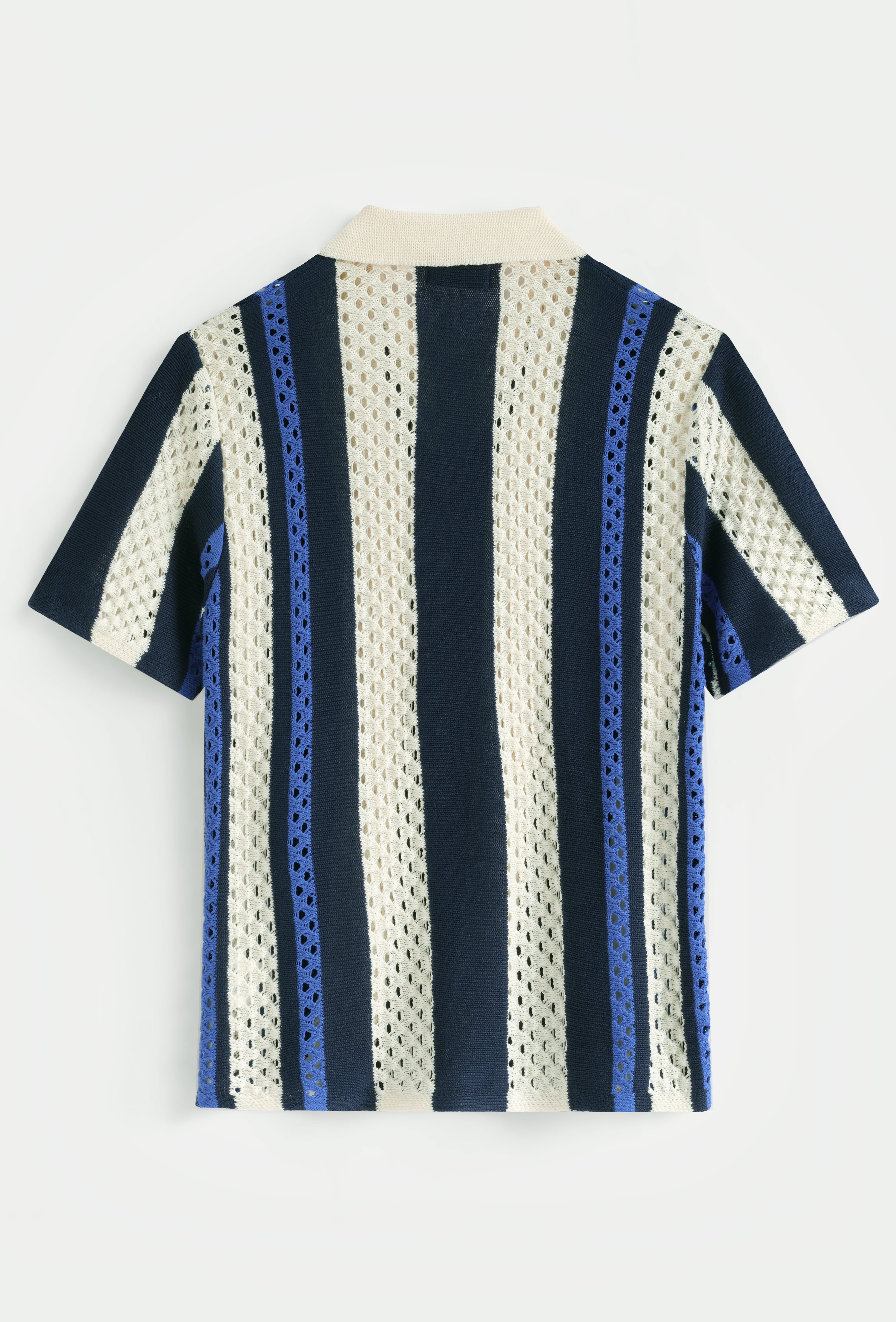 Polo tricot rayures verticales