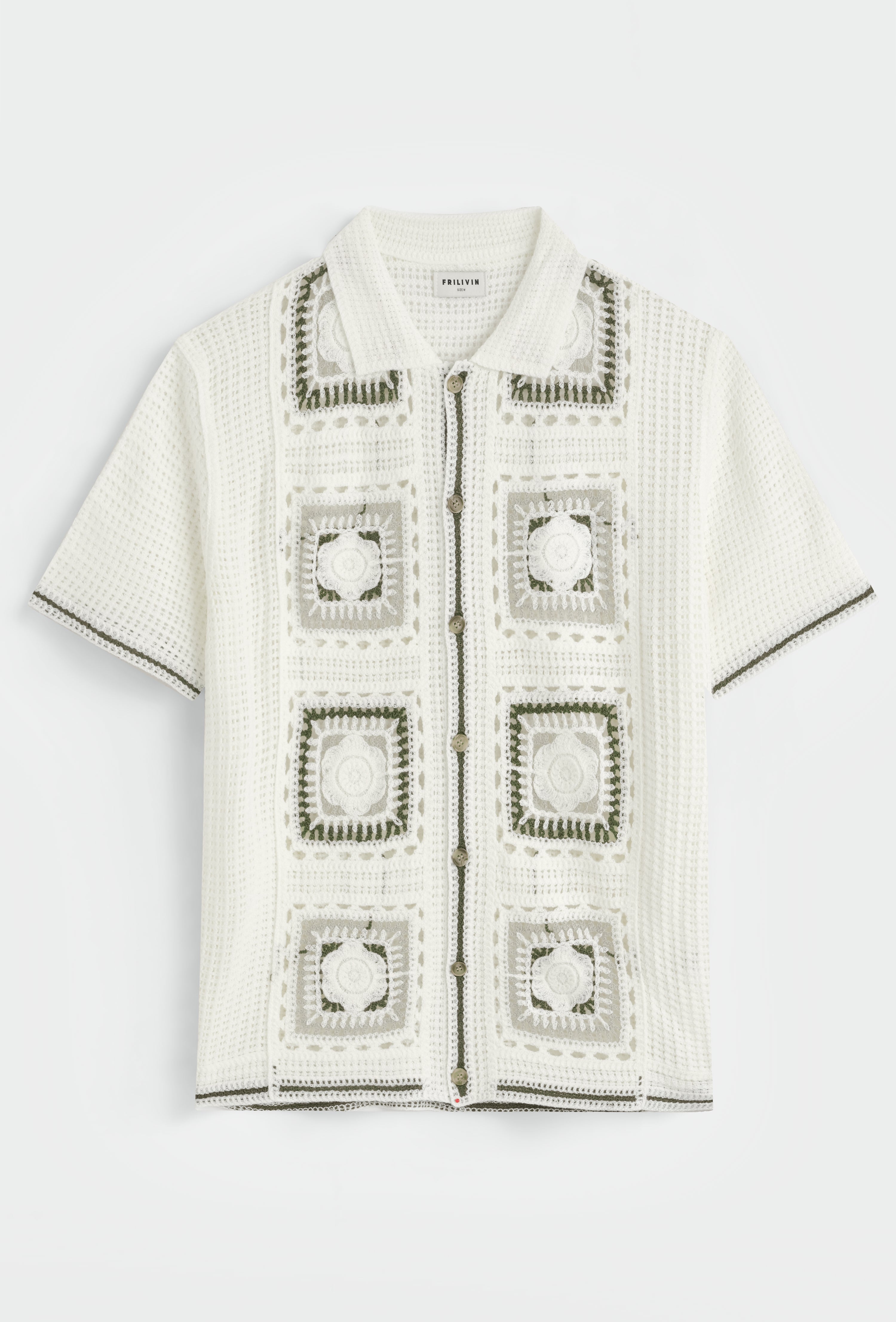 Chemise crochet col polo