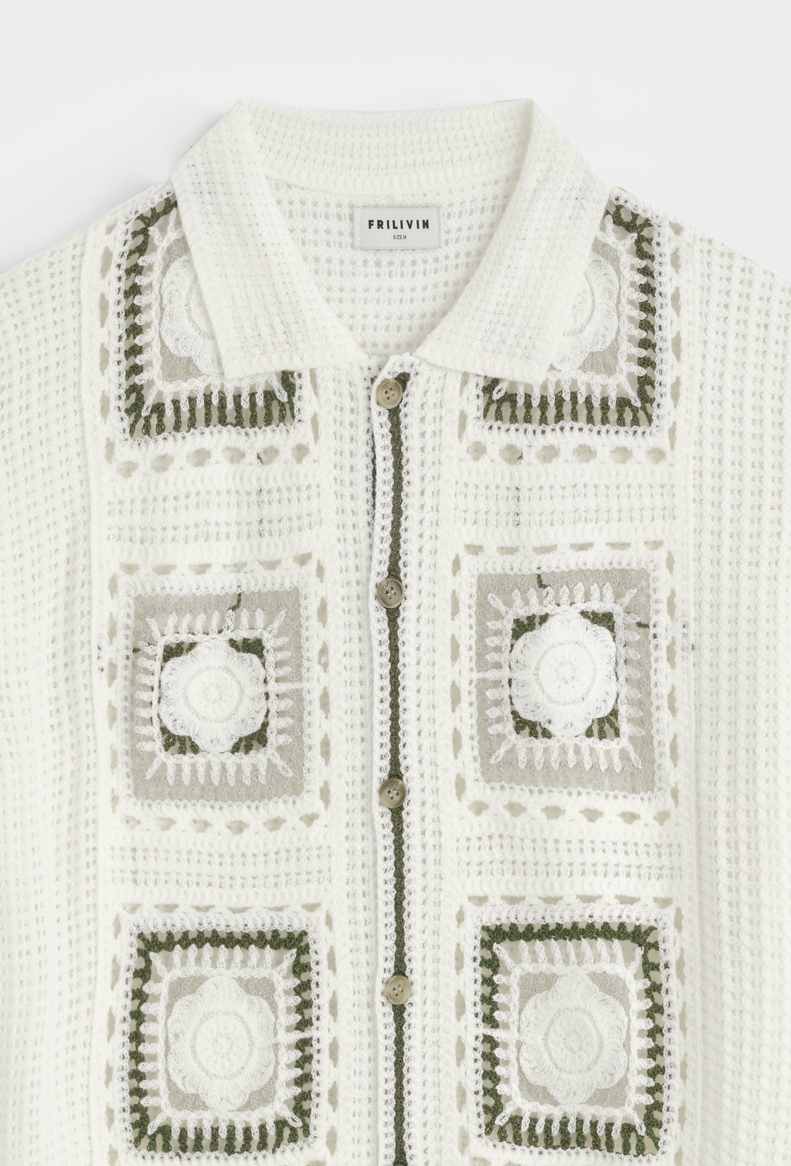 Chemise crochet col polo