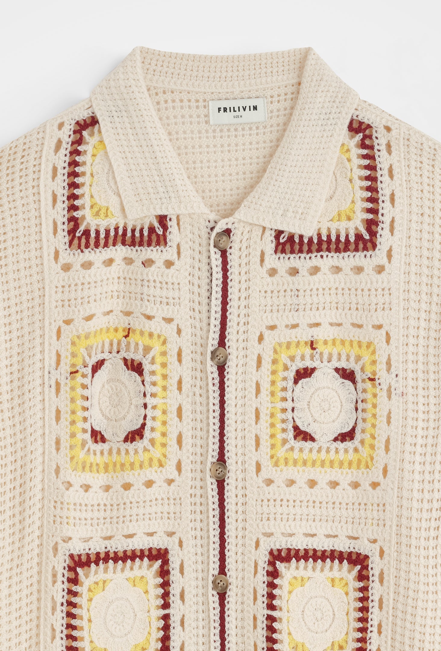 Chemise crochet col polo