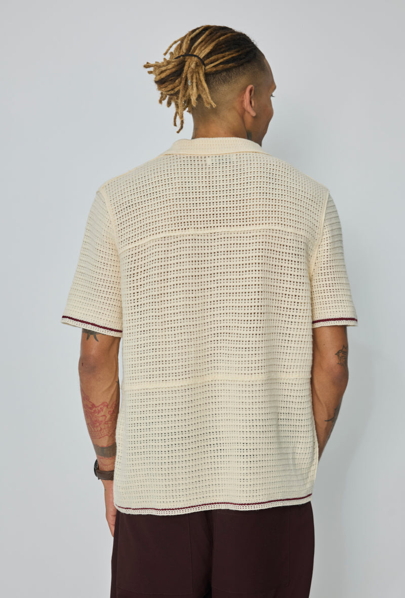 Chemise crochet col polo