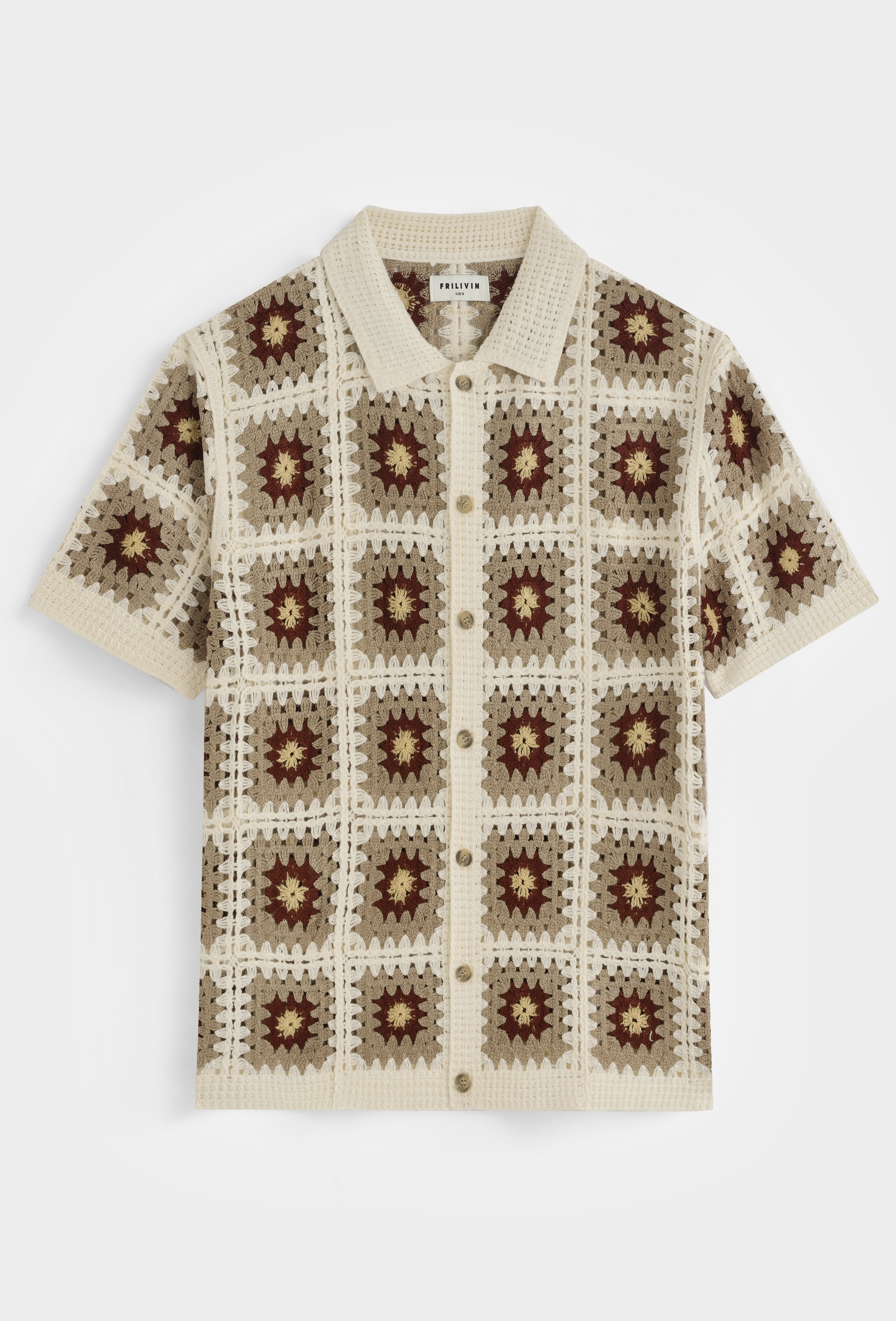 Chemise crochet col polo