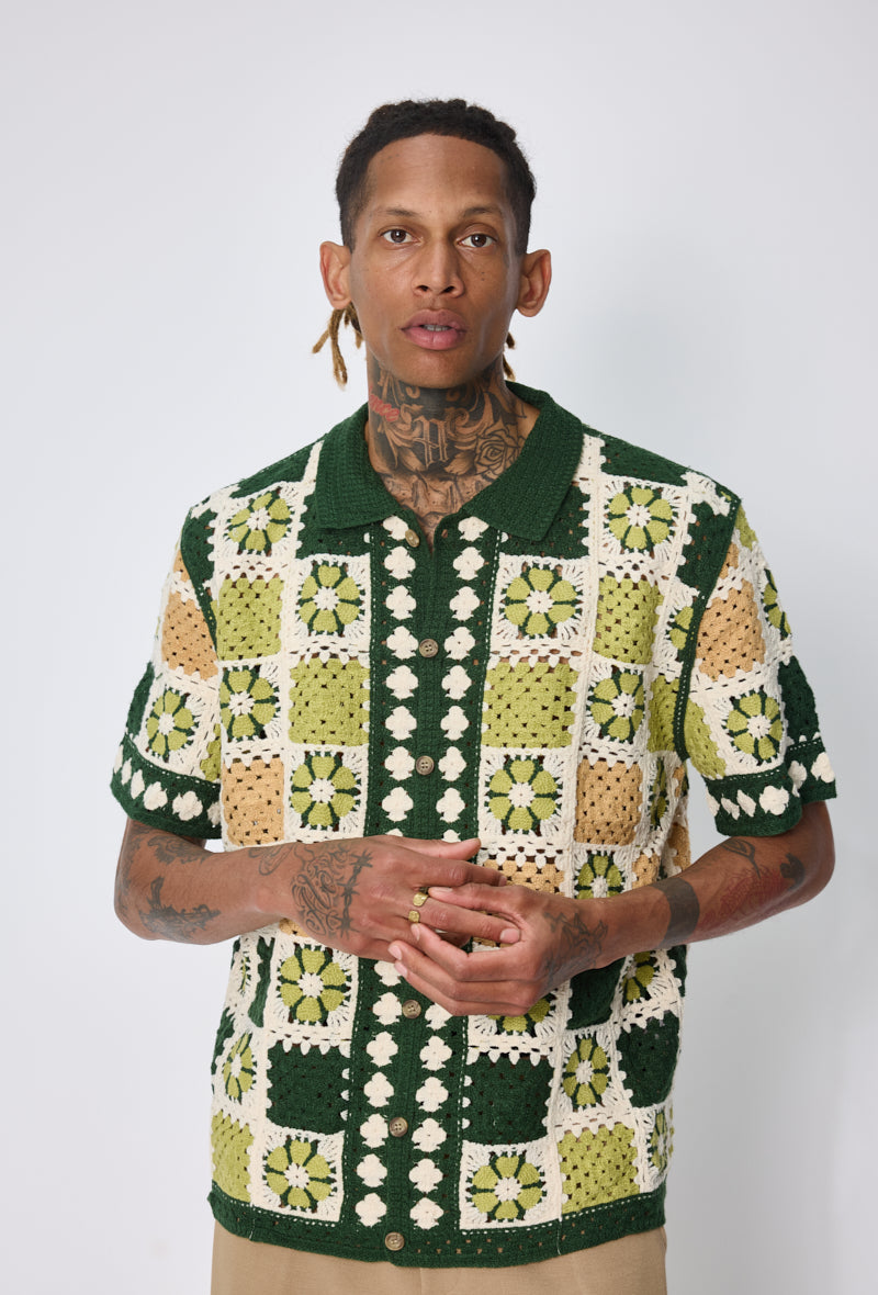 Chemise crochet motif floral