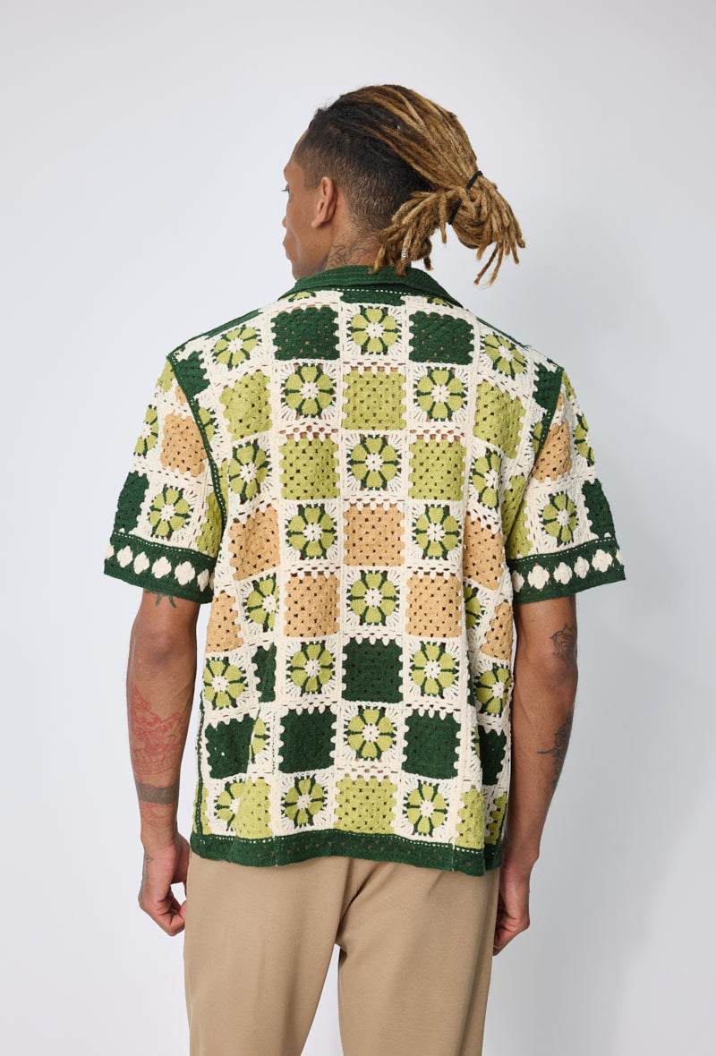 Chemise crochet motif floral