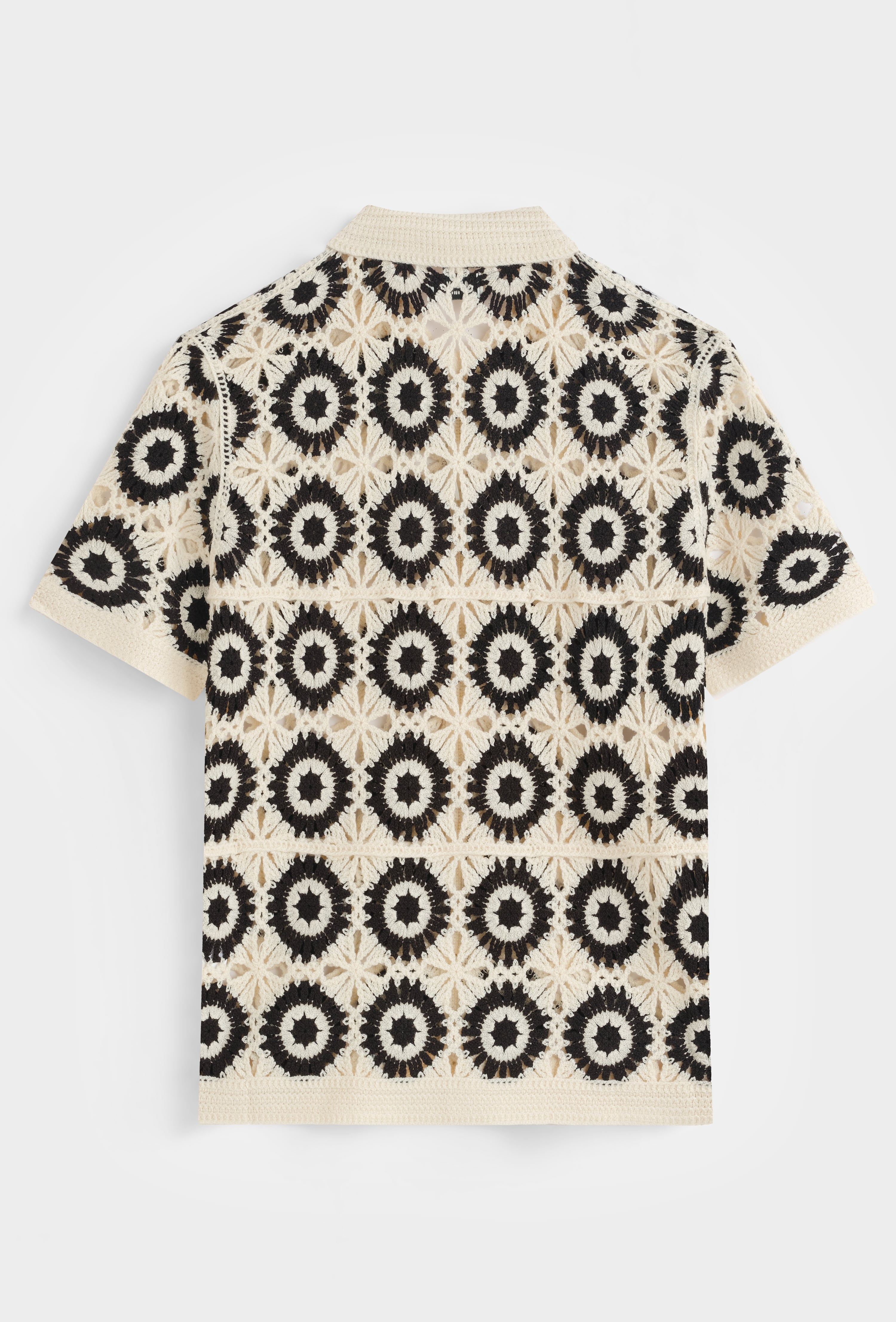Chemise crochet motifs fleuris