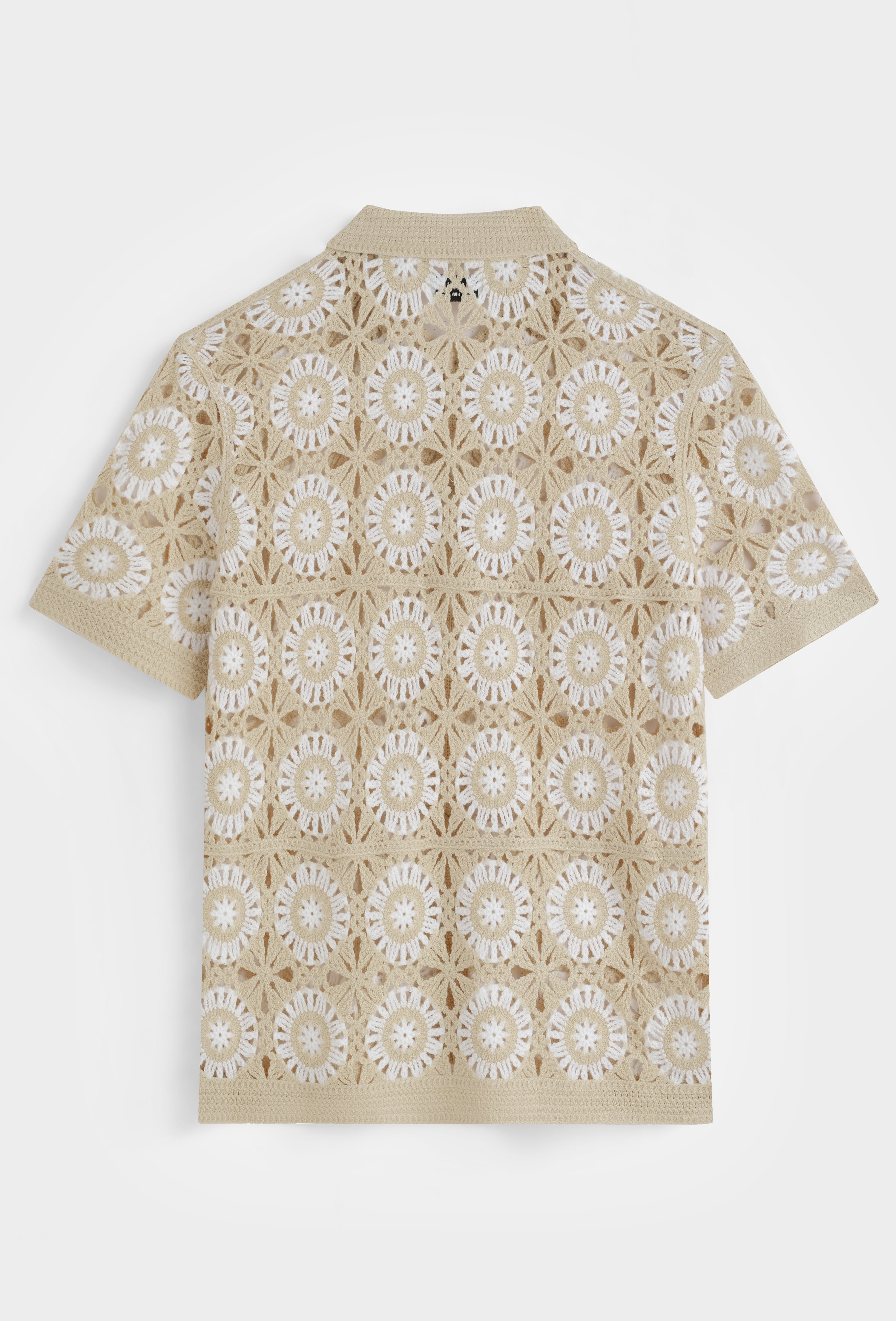 Chemise crochet motifs fleuris