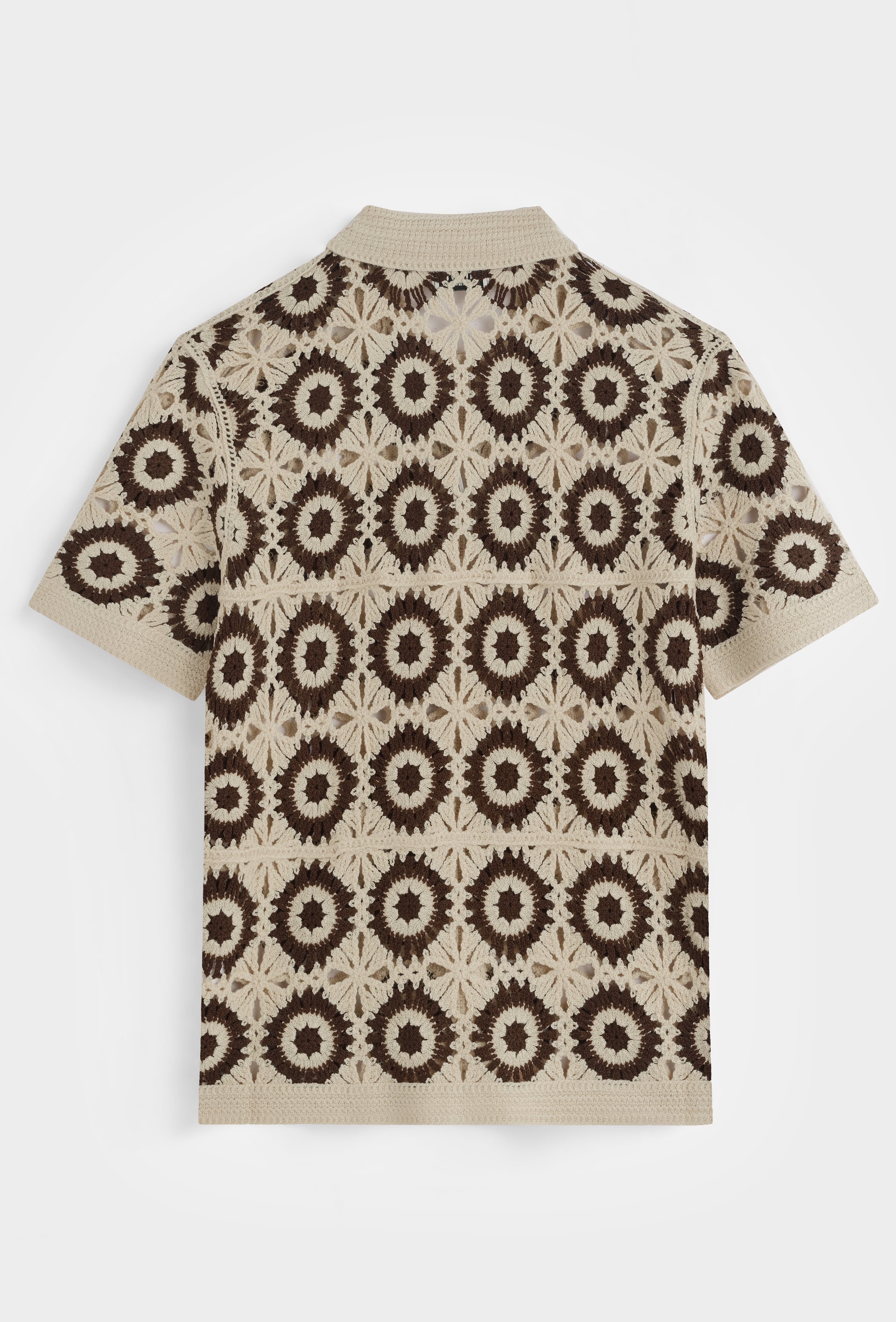 Chemise crochet motifs fleuris