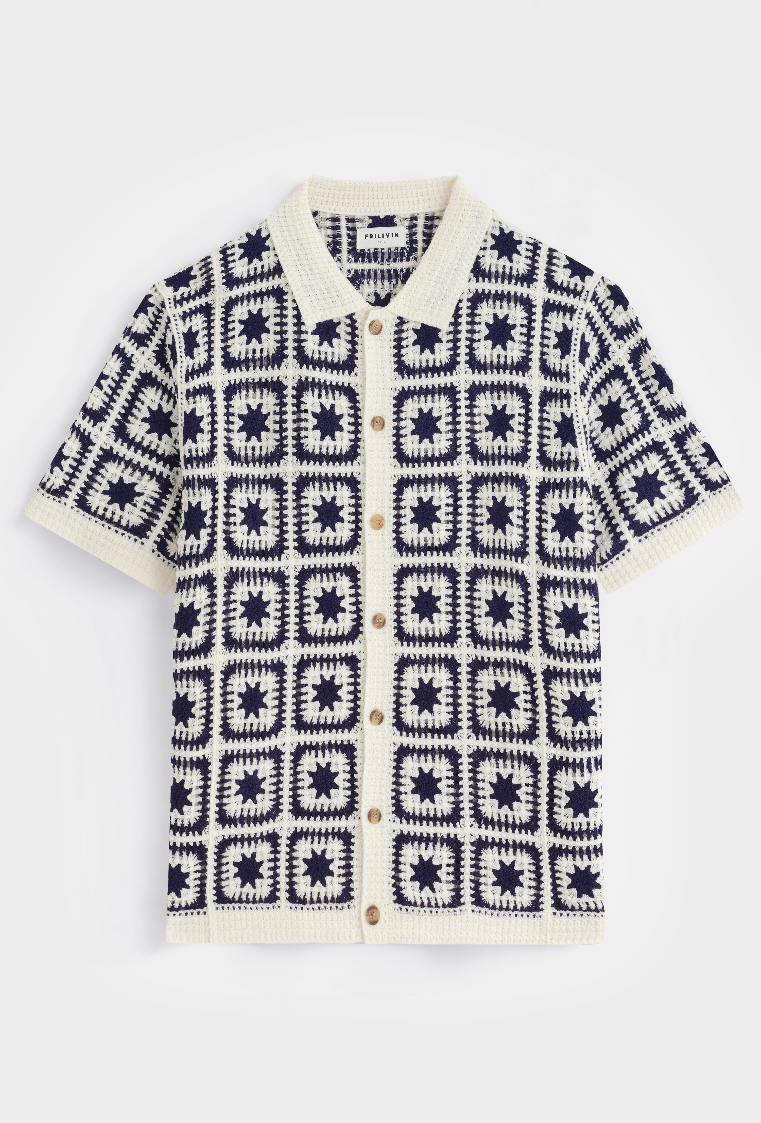 Chemise crochet col polo