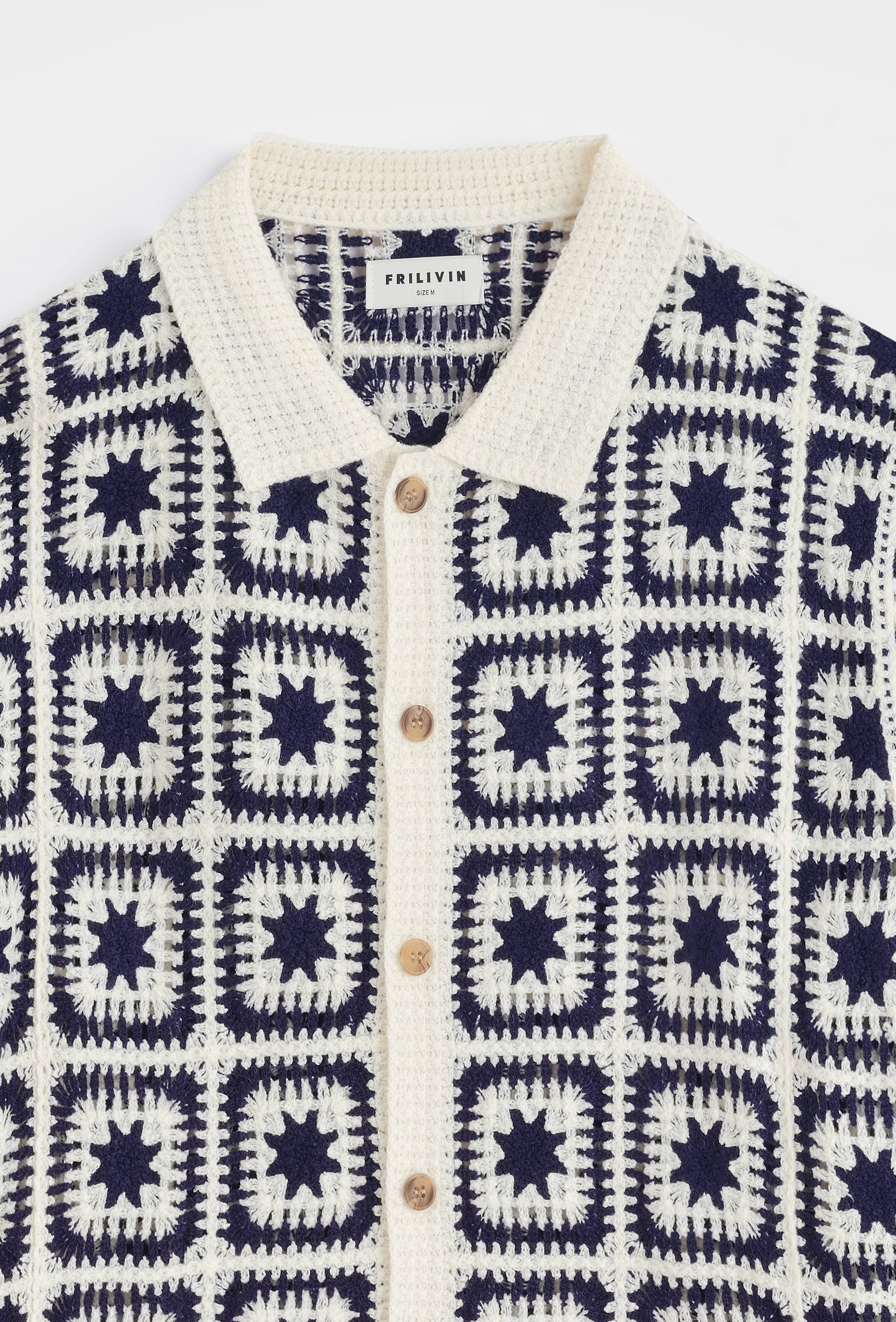 Chemise crochet col polo