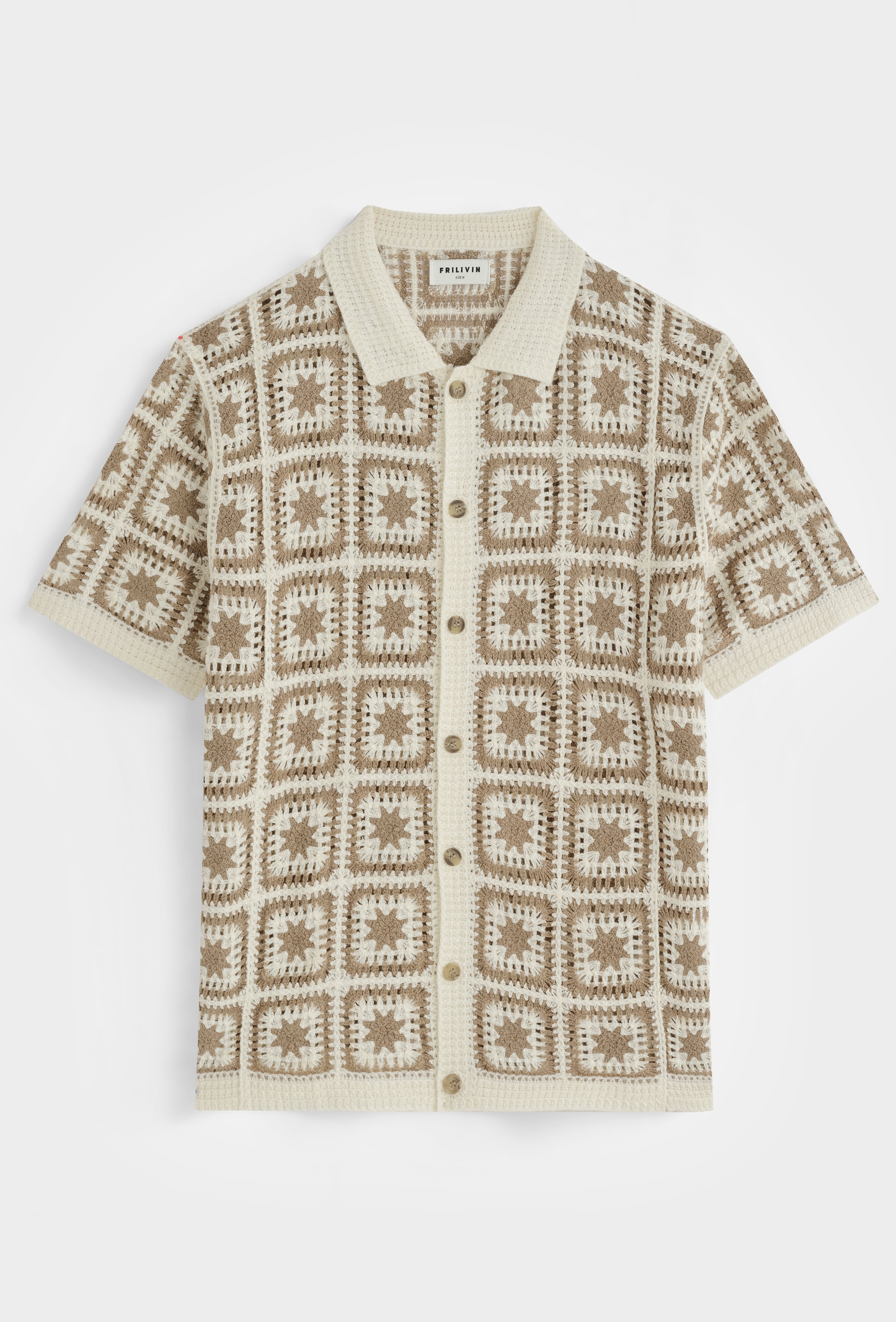 Chemise crochet col polo