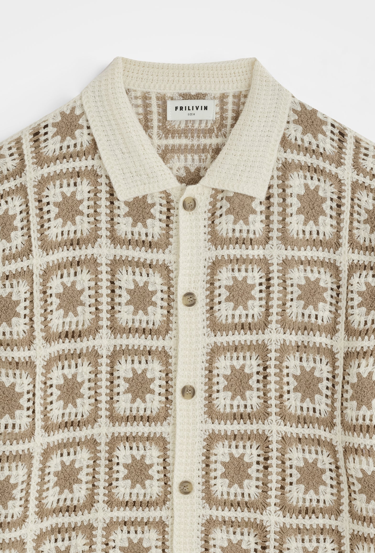 Chemise crochet col polo