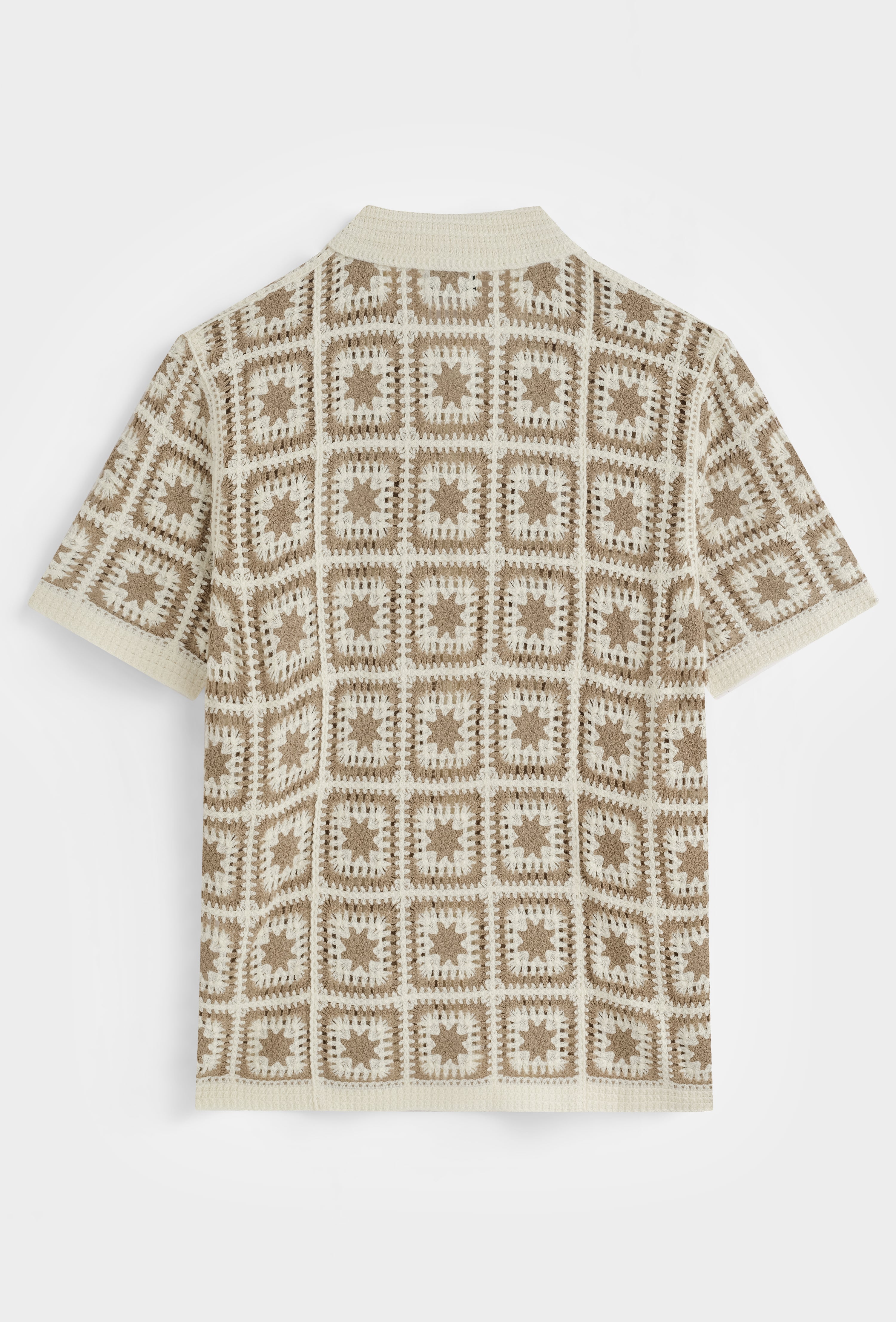 Chemise crochet col polo