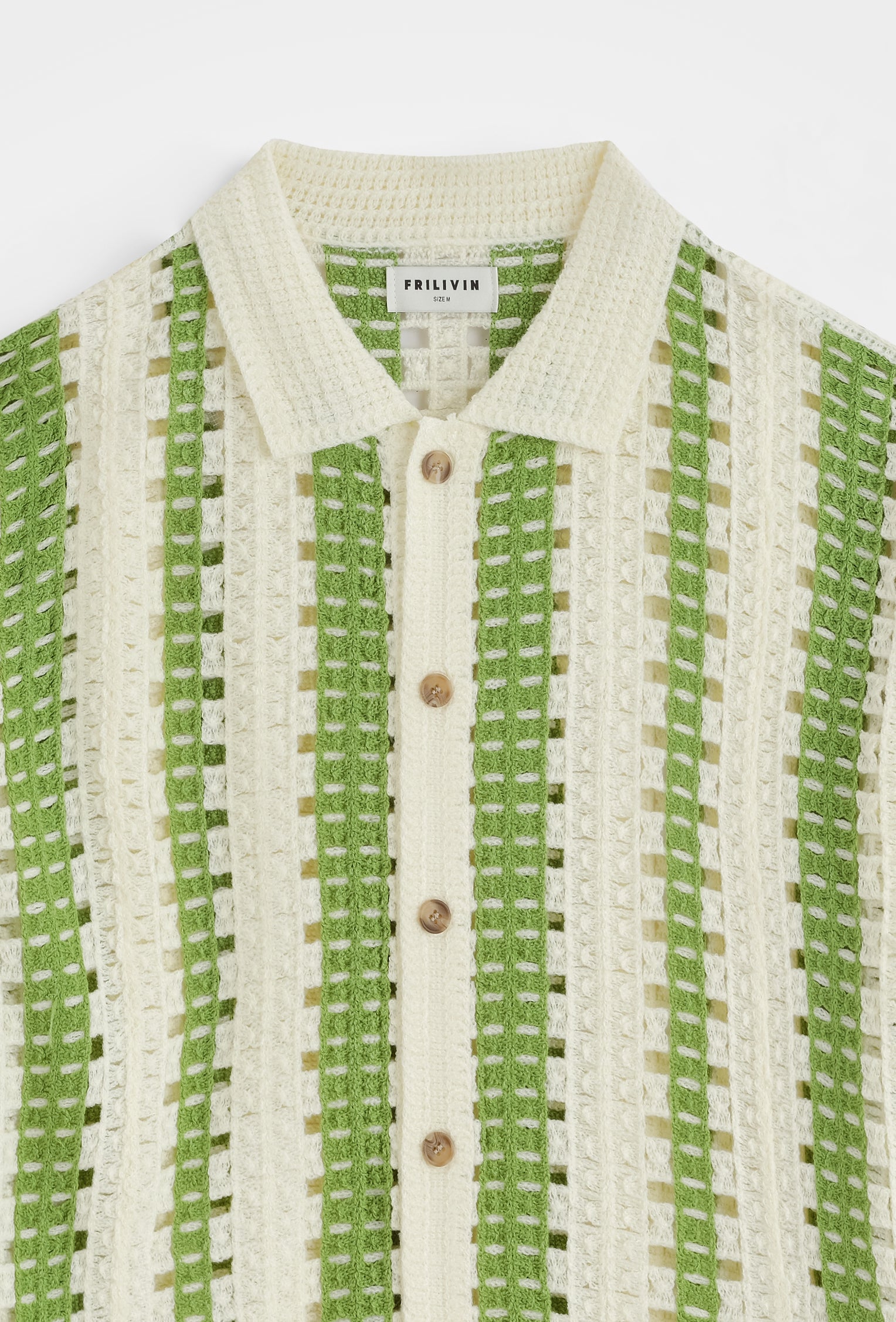 Chemise polo tricotée rayée