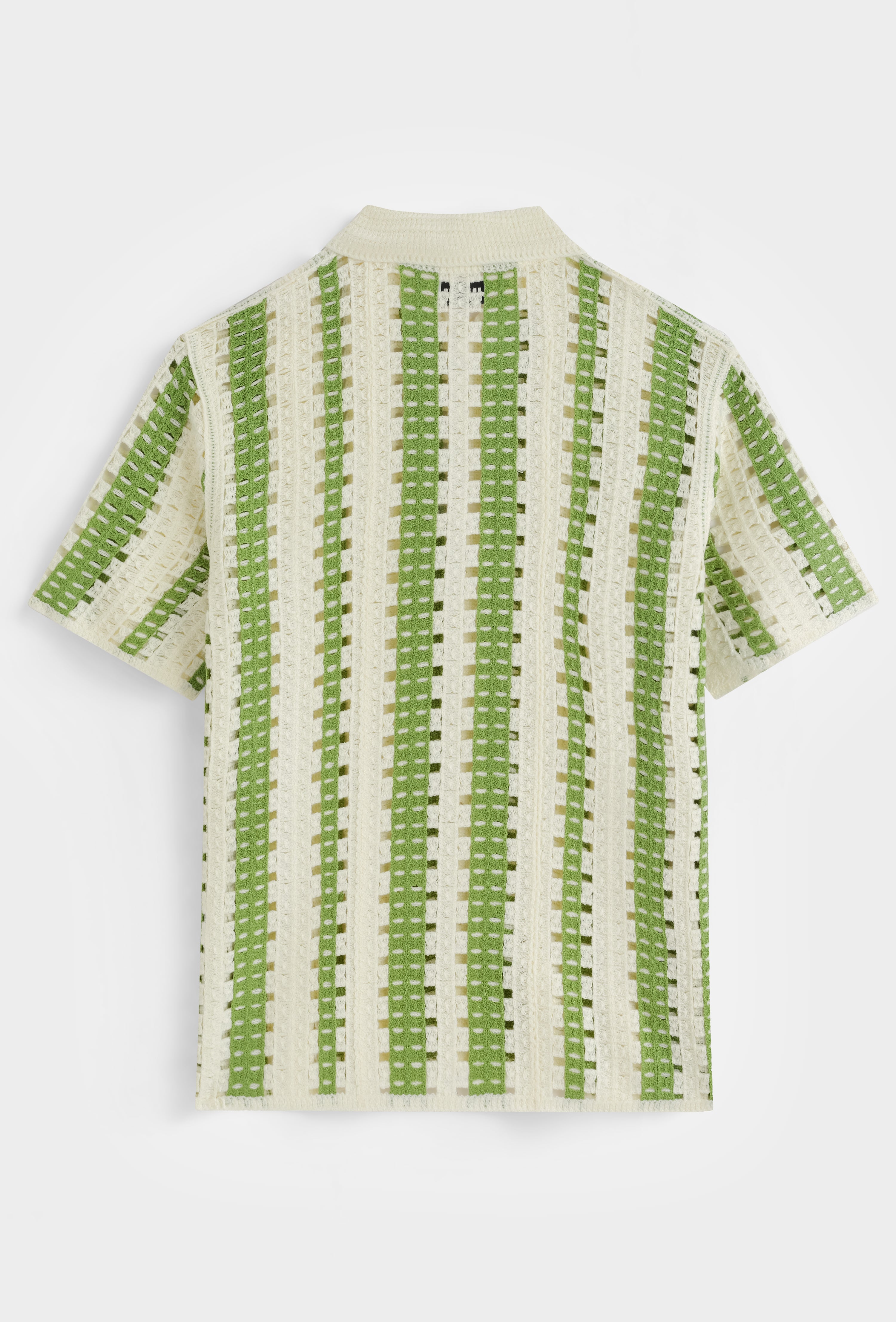 Chemise polo tricotée rayée