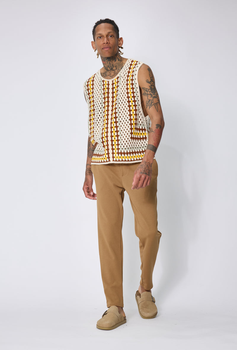 Gilet crochet ajouré tendance