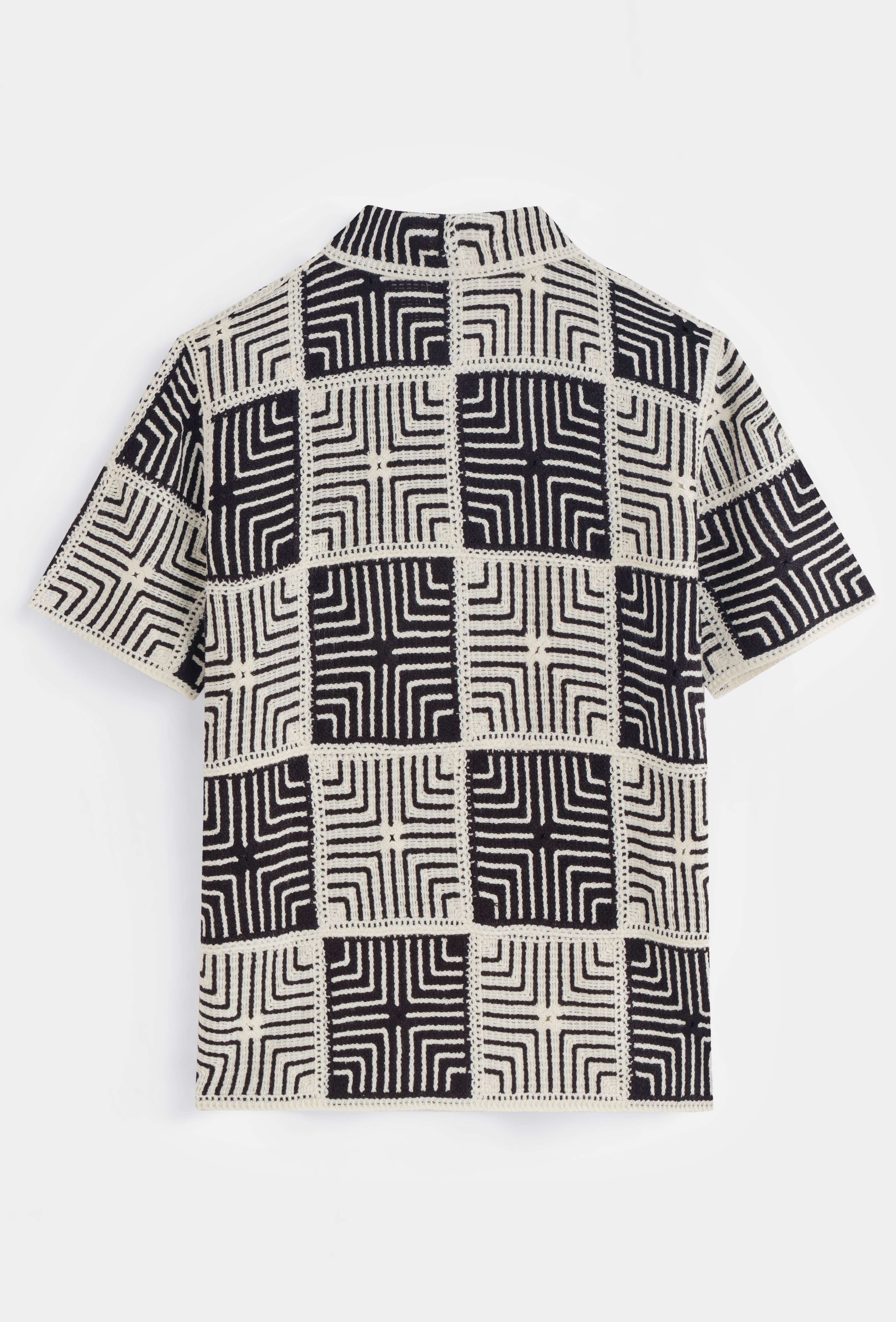 Chemise col cubain motif