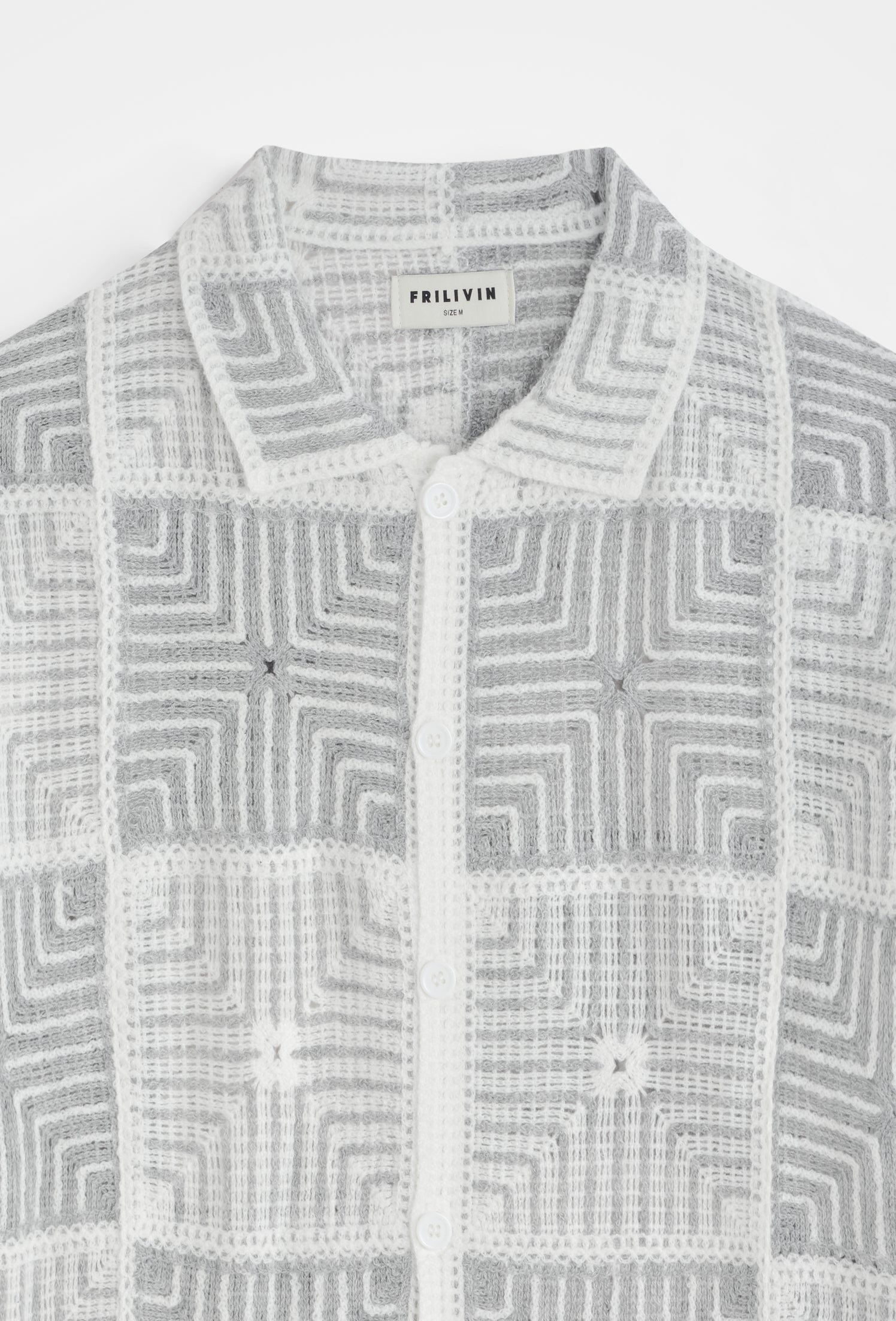 Chemise col cubain motif