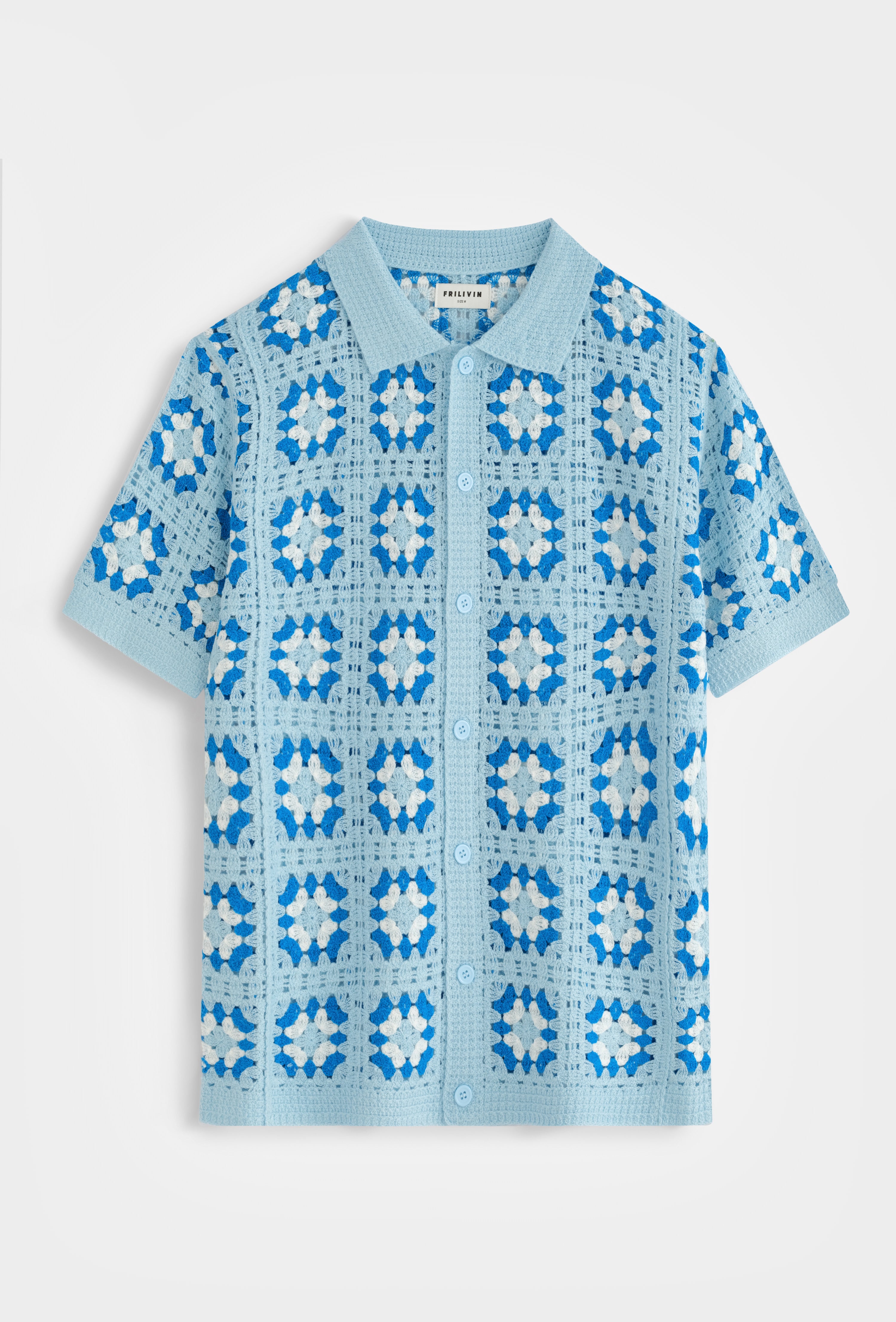 Chemise polo tricot floral