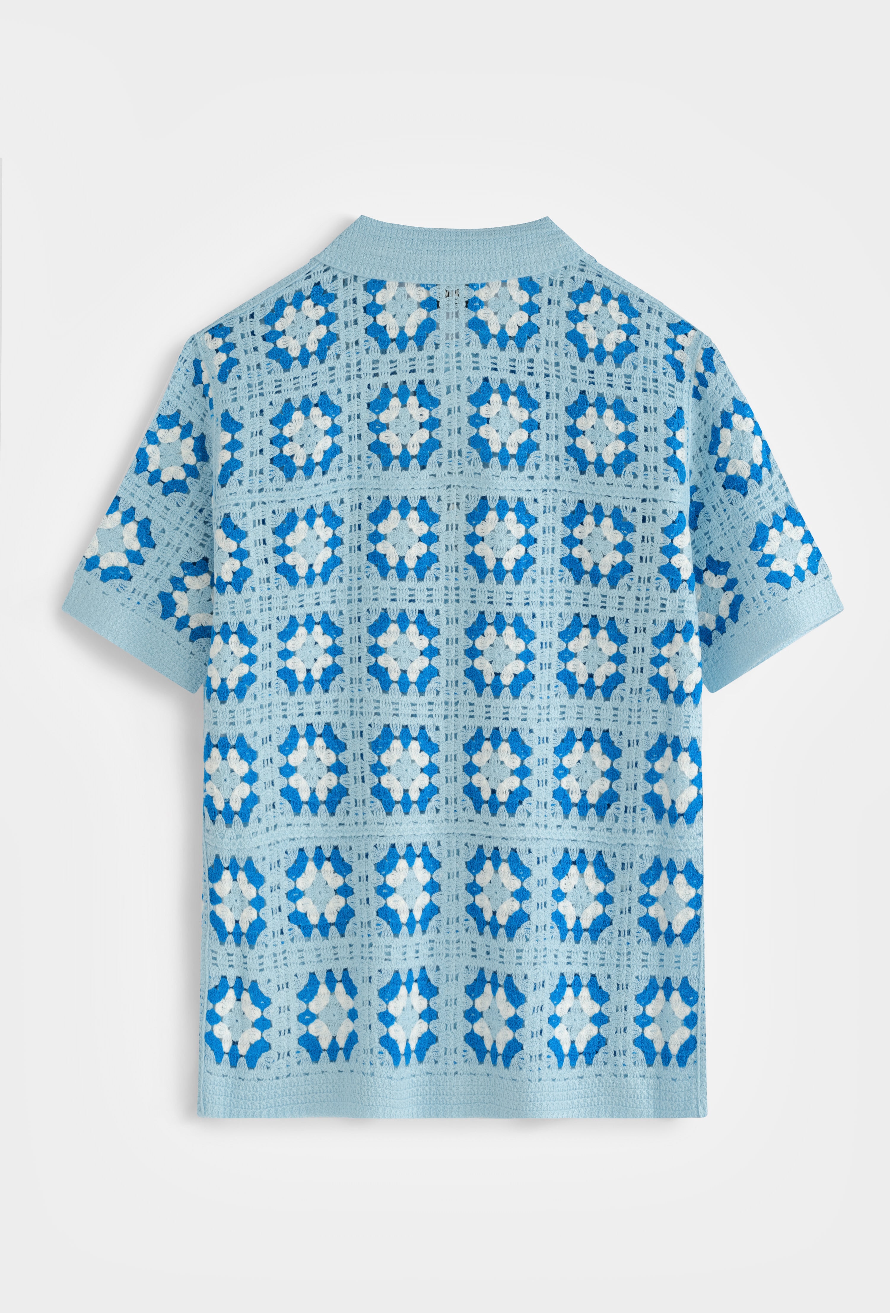 Chemise polo tricot floral