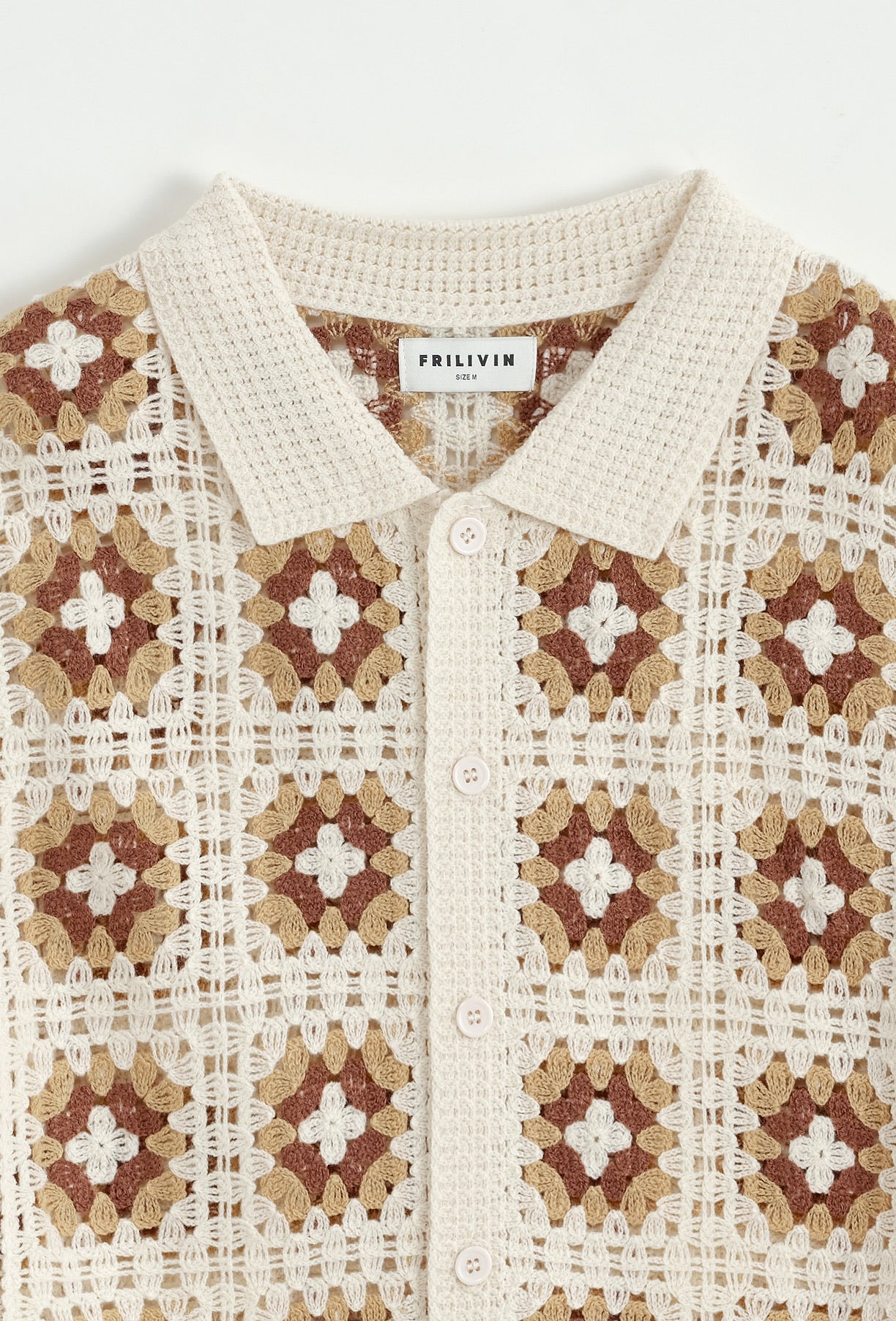 Chemise polo tricot floral