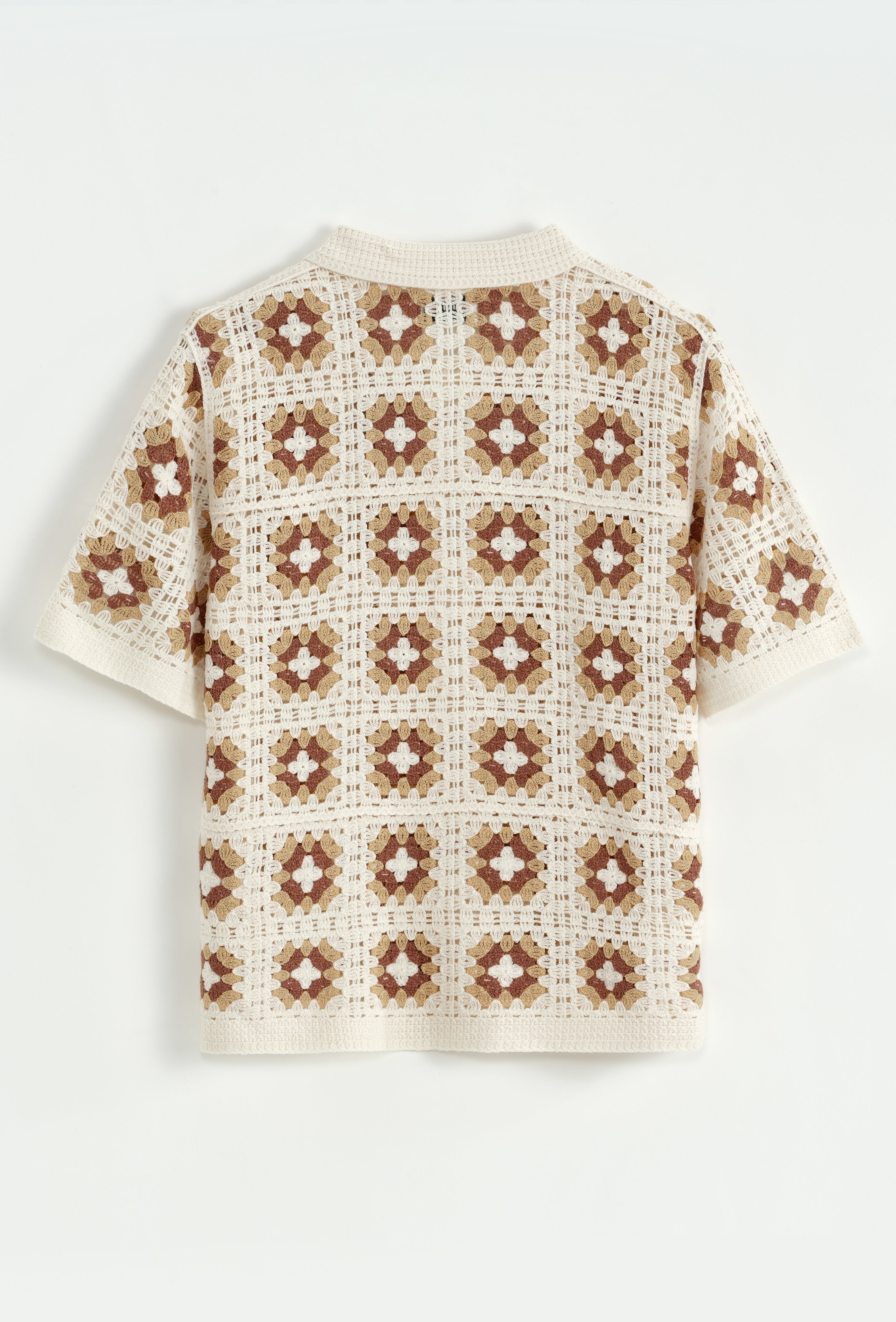Chemise polo tricot floral