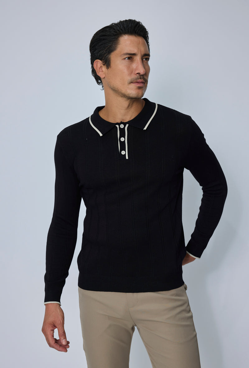 Polo tricoté col classique