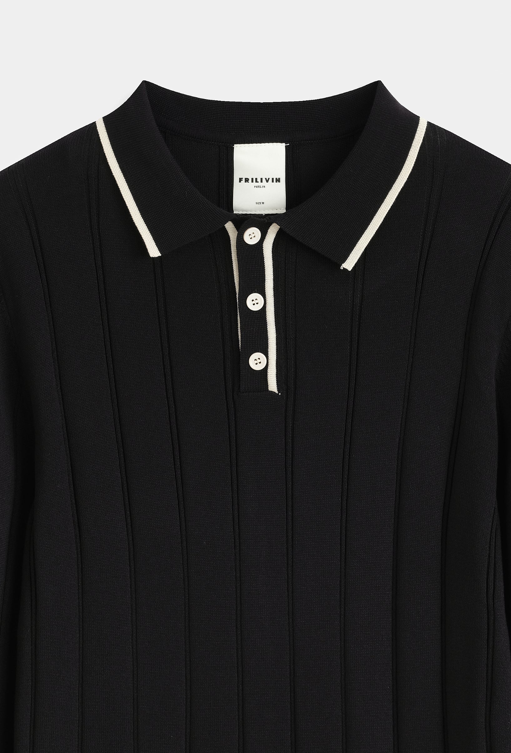 Polo tricoté col classique