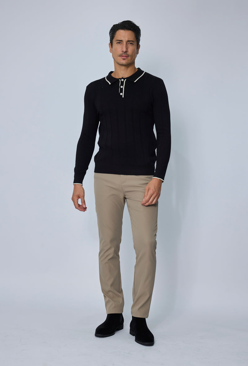 Polo tricoté col classique