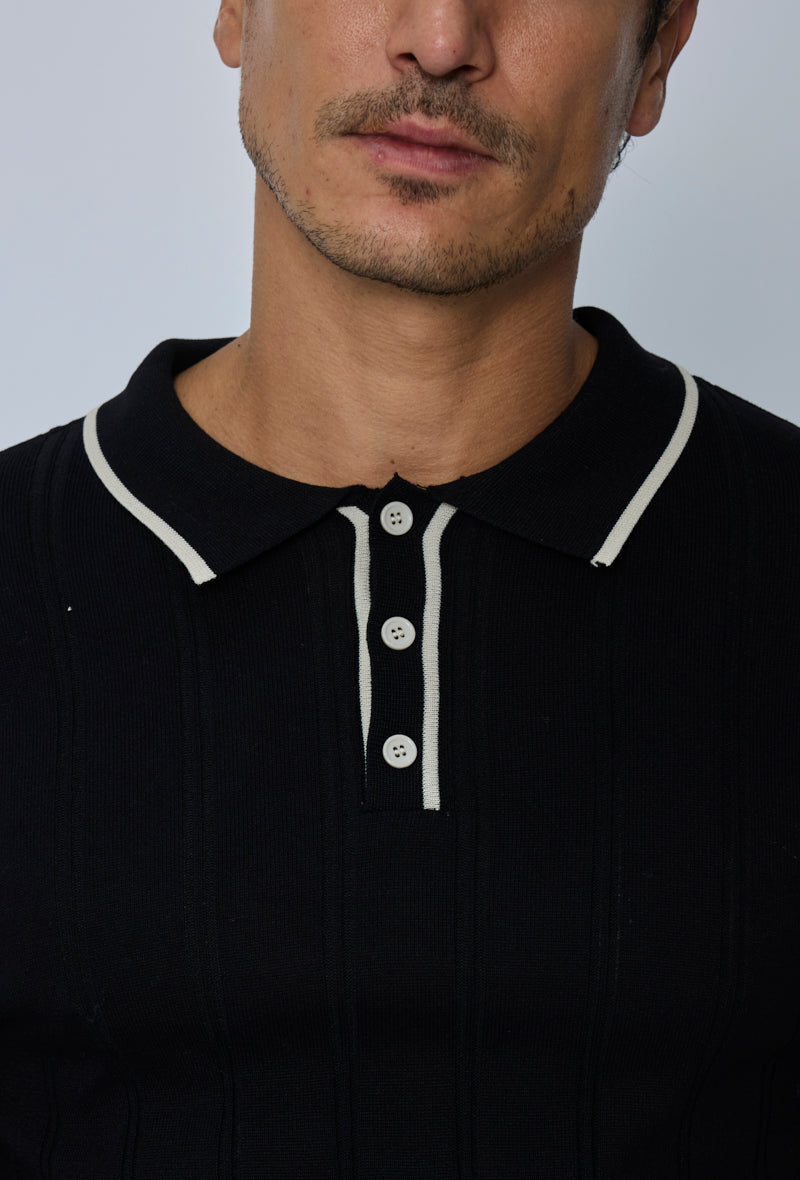 Polo tricoté col classique