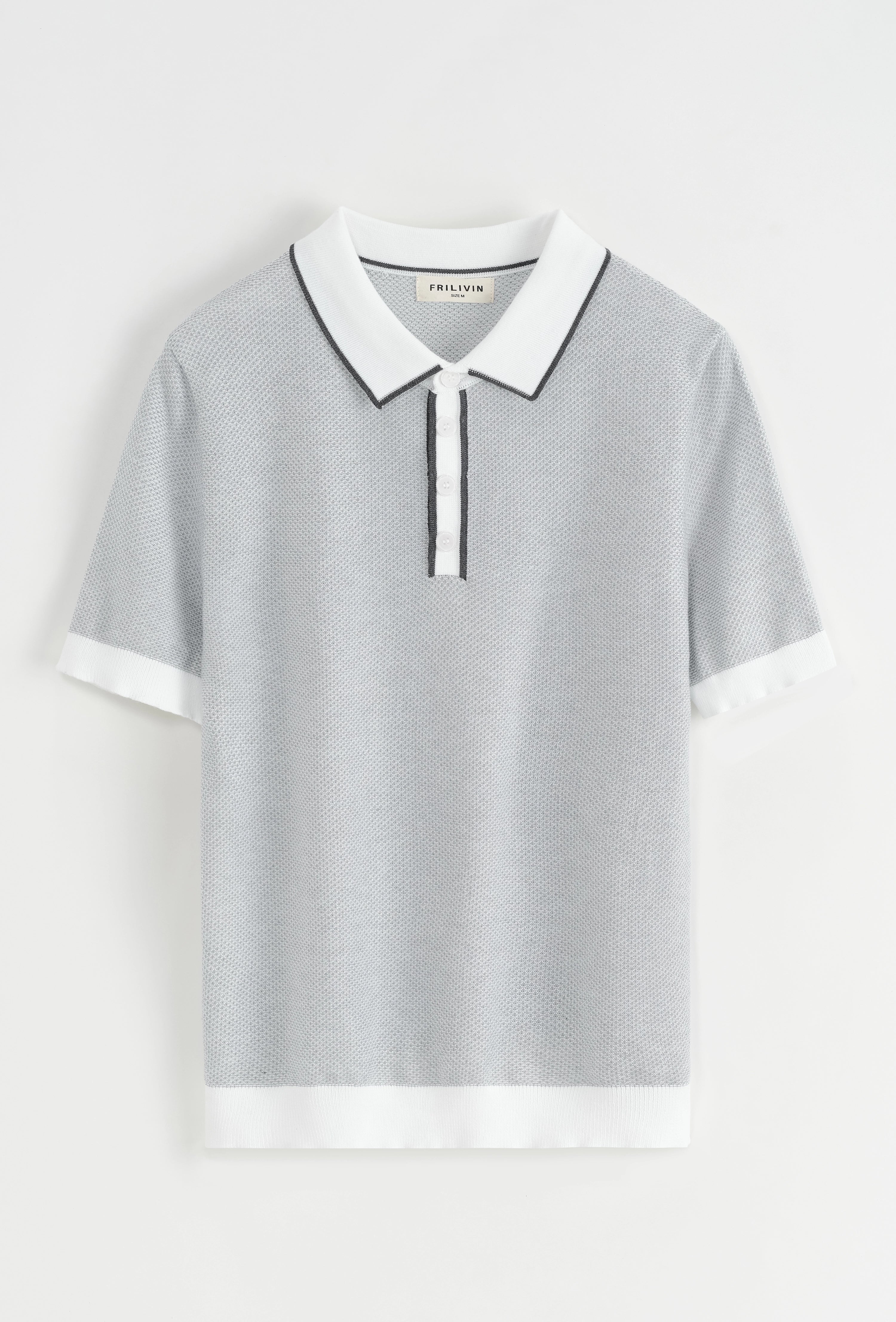 Polo en maille à manches courtes